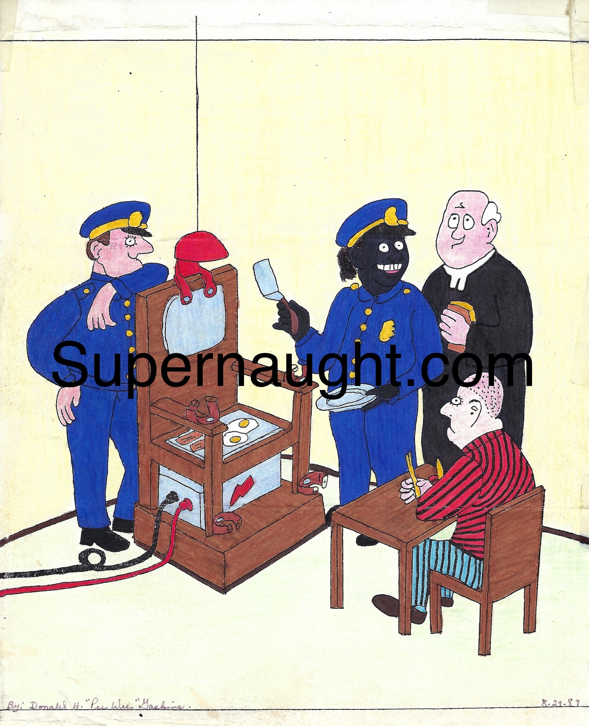 Donald Pee Wee Gaskins Electrocution Artwork Signed
