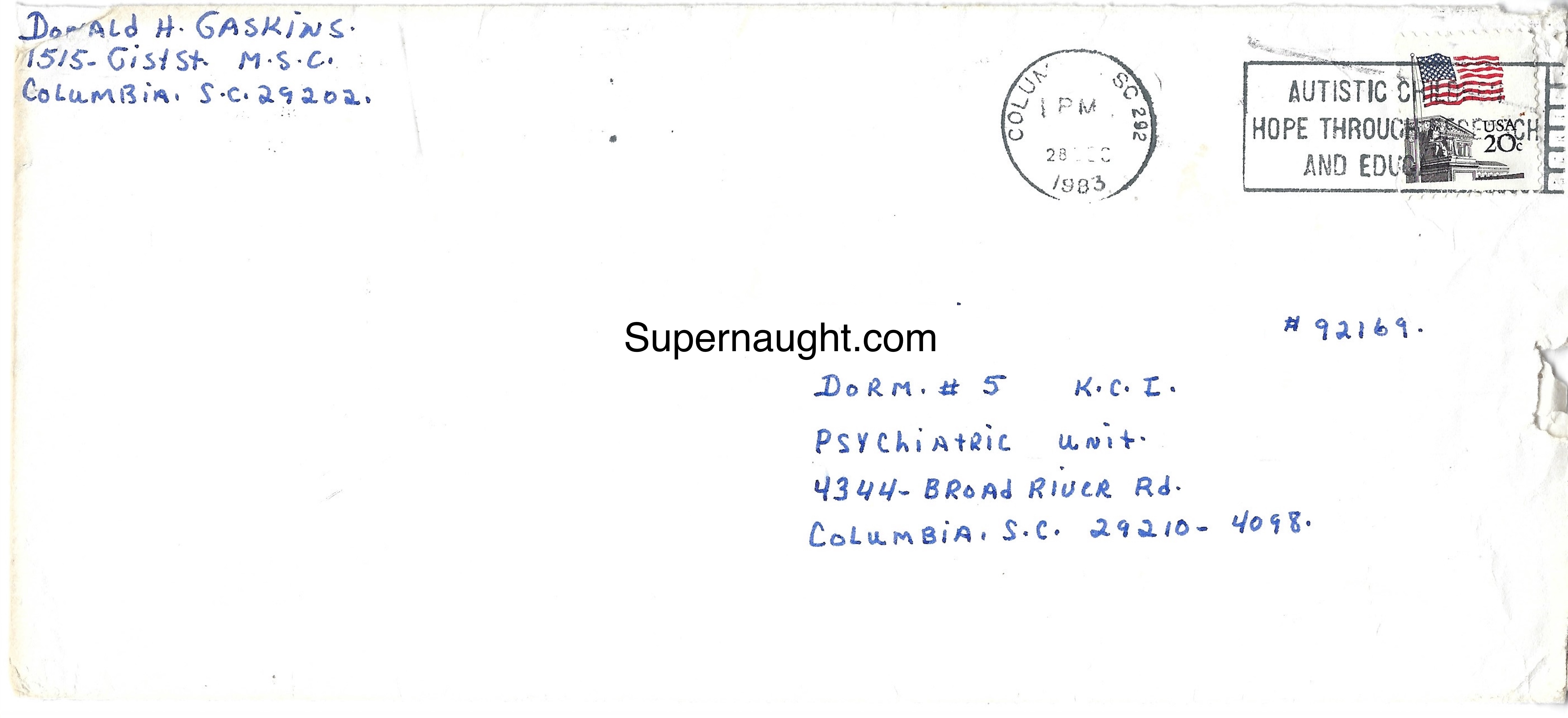 Donald Pee Wee Gaskins Letter and Envelope Set Both Signed image 2