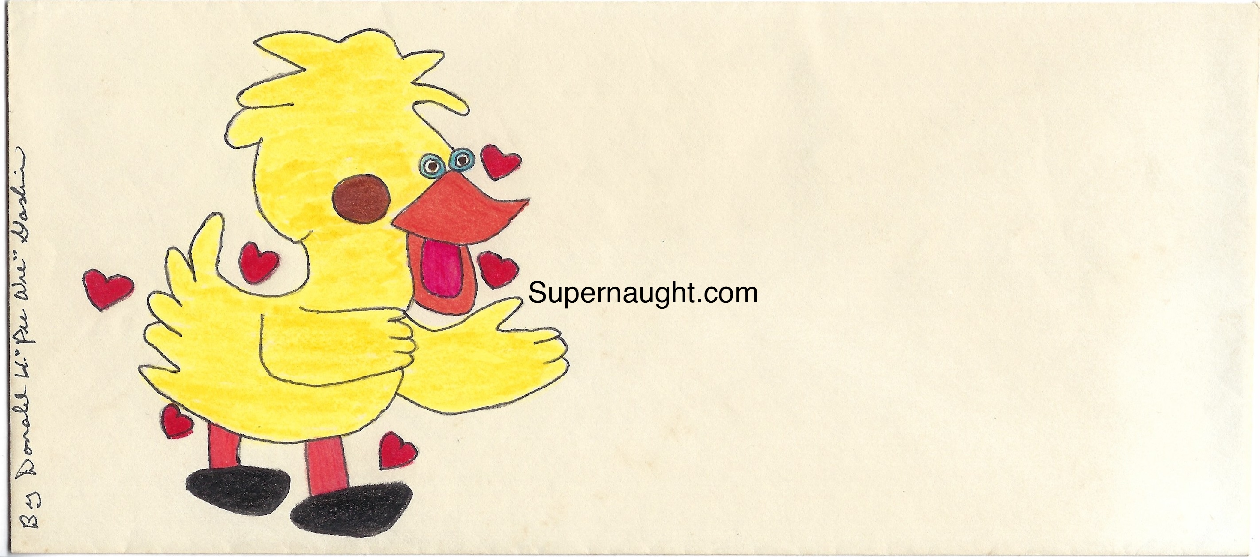 Donald Pee Wee Gaskins Signed Envelope Art