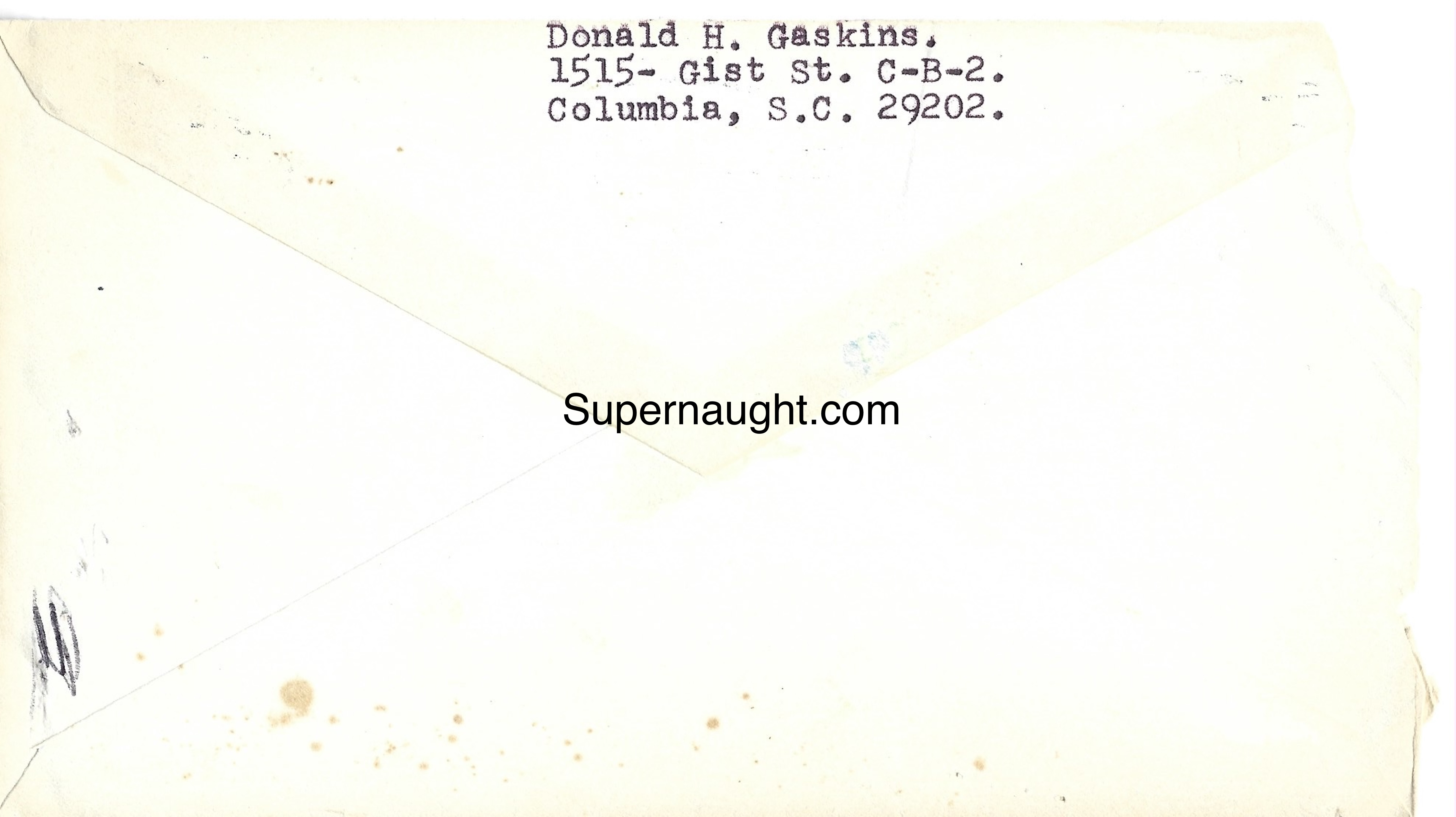 Donald Pee Wee Gaskins Signed Letter and Envelope Set image 4