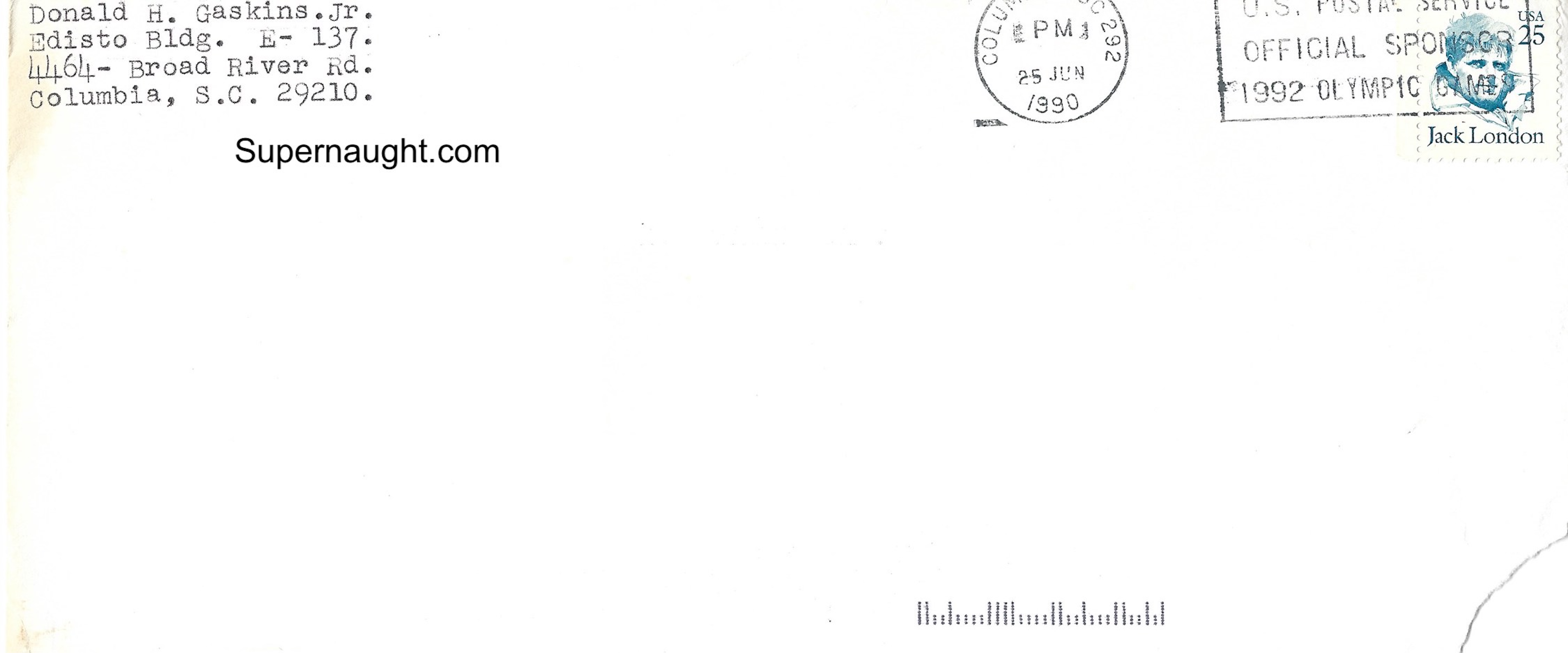 Donald Pee Wee Gaskins Signed Letter with Envelope image 3