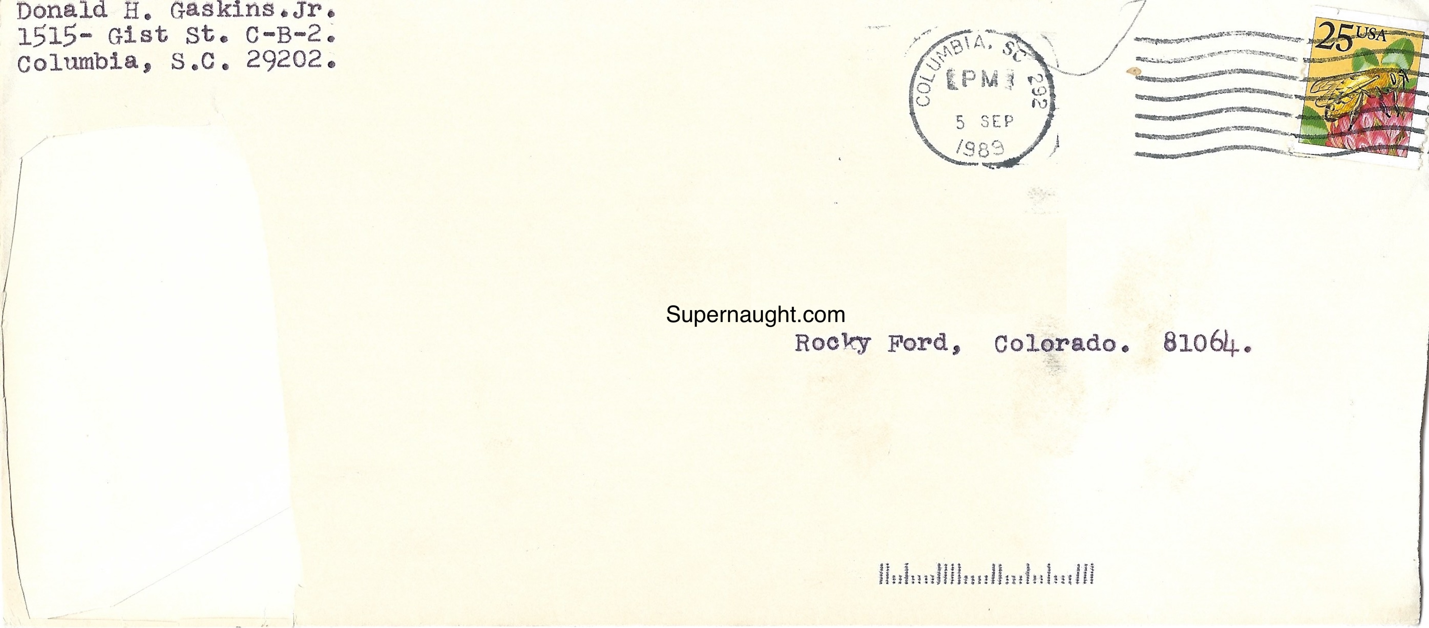 Donald Pee Wee Gaskins Signed Letter With Envelope Artwork image 5