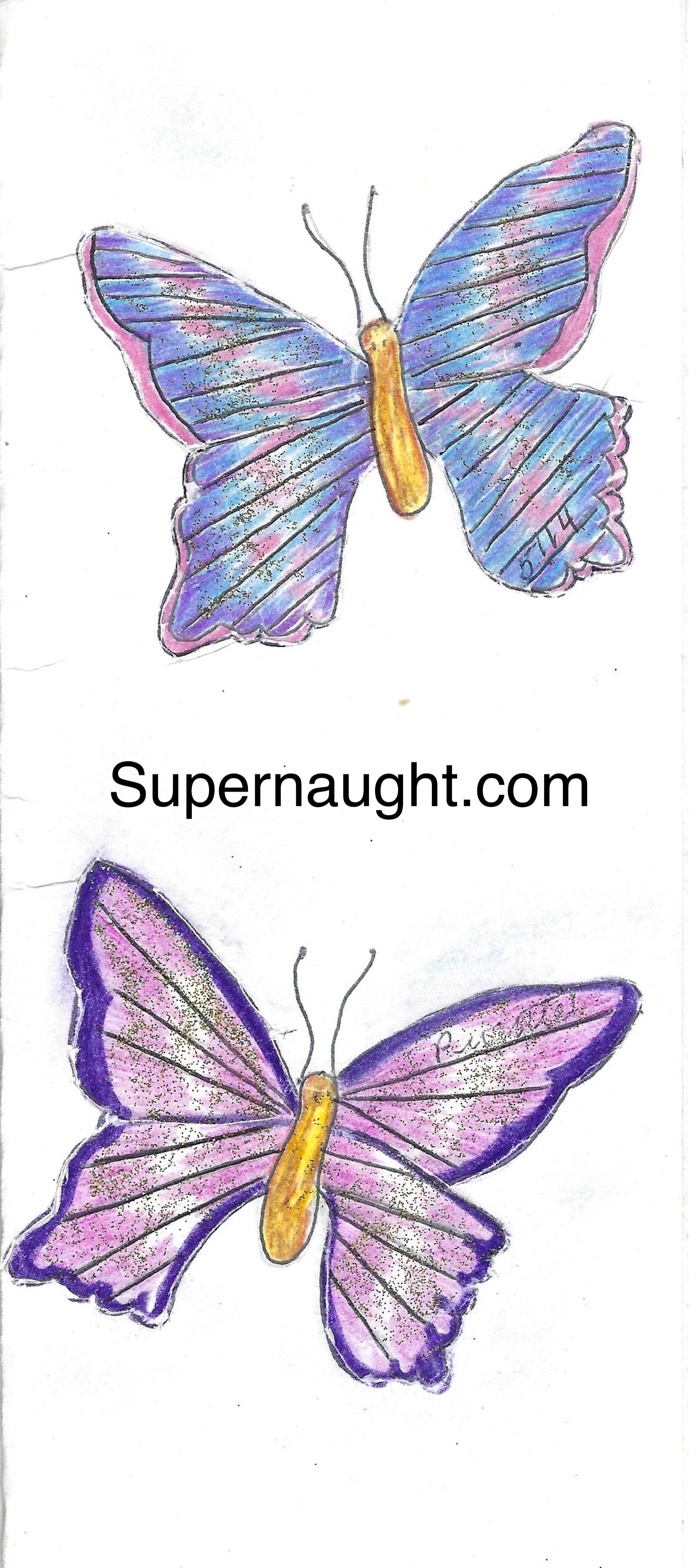Dorothea Puente Two Butterflies Artwork Signed