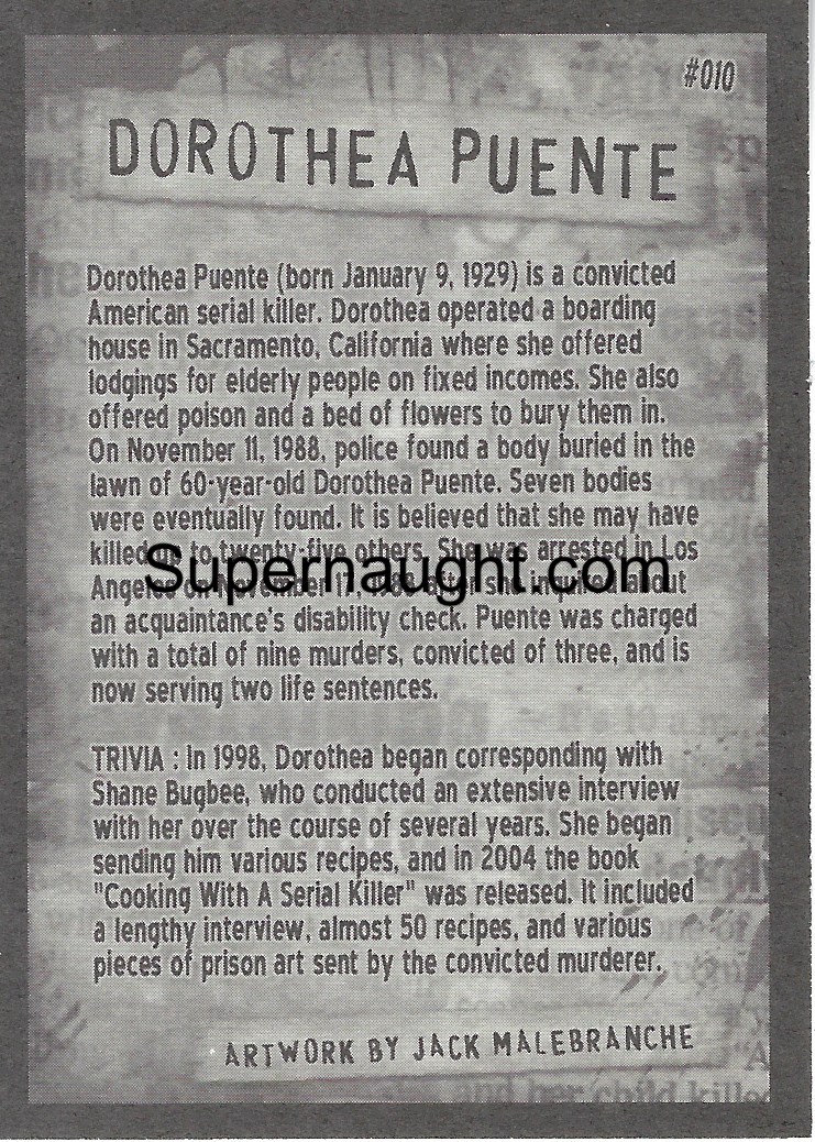 Dorothea Puente Autographed Trading Card
