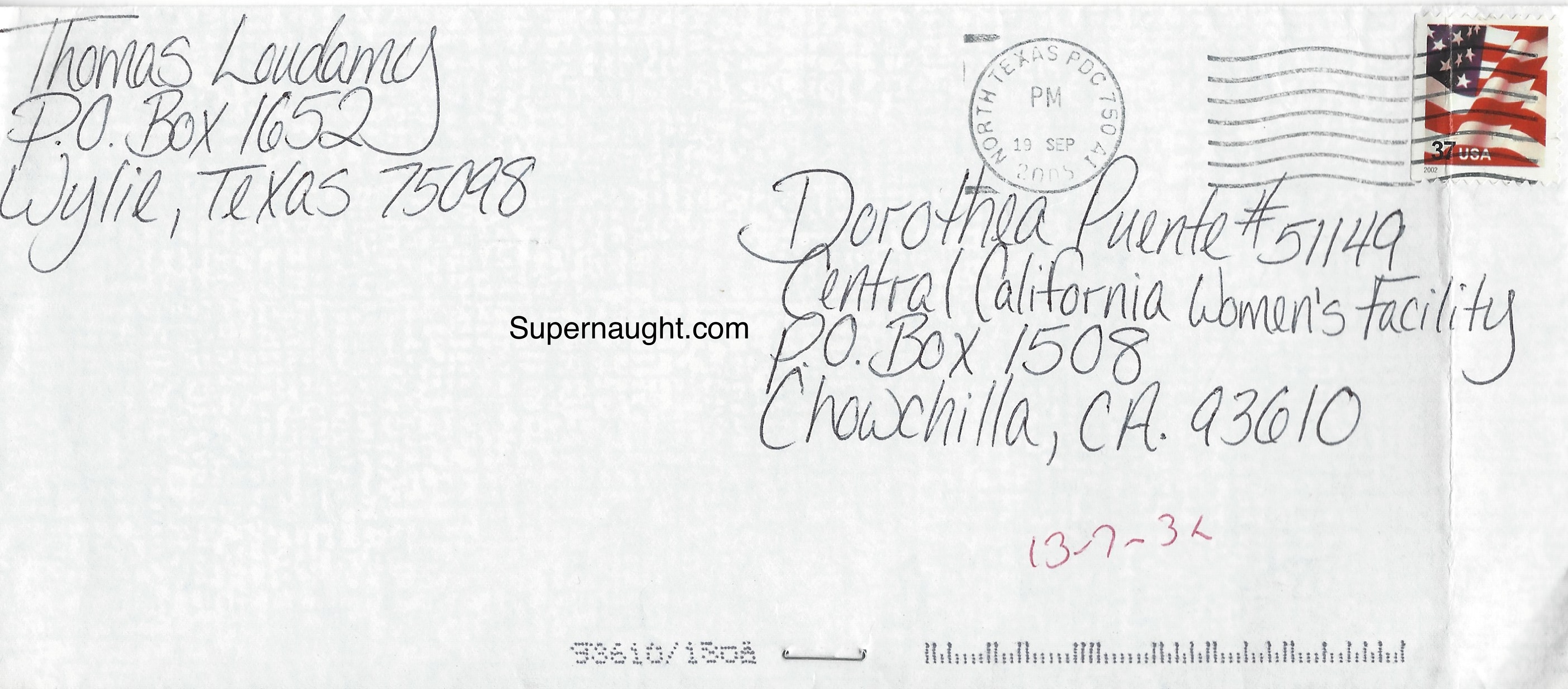 Dorothea Puente Pen Pal Letter and Envelope Both Signed image 2