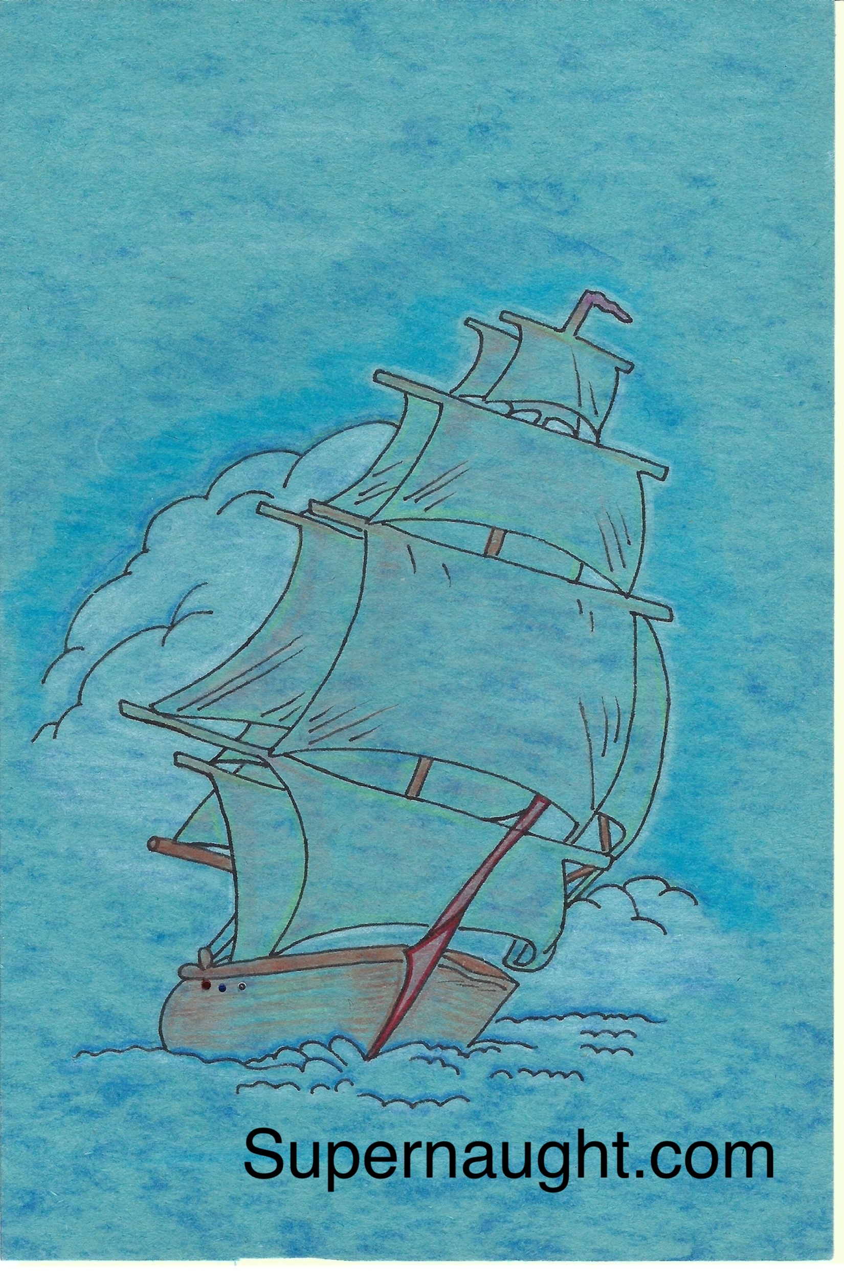 Dorothea Puente Signed Ship Artwork