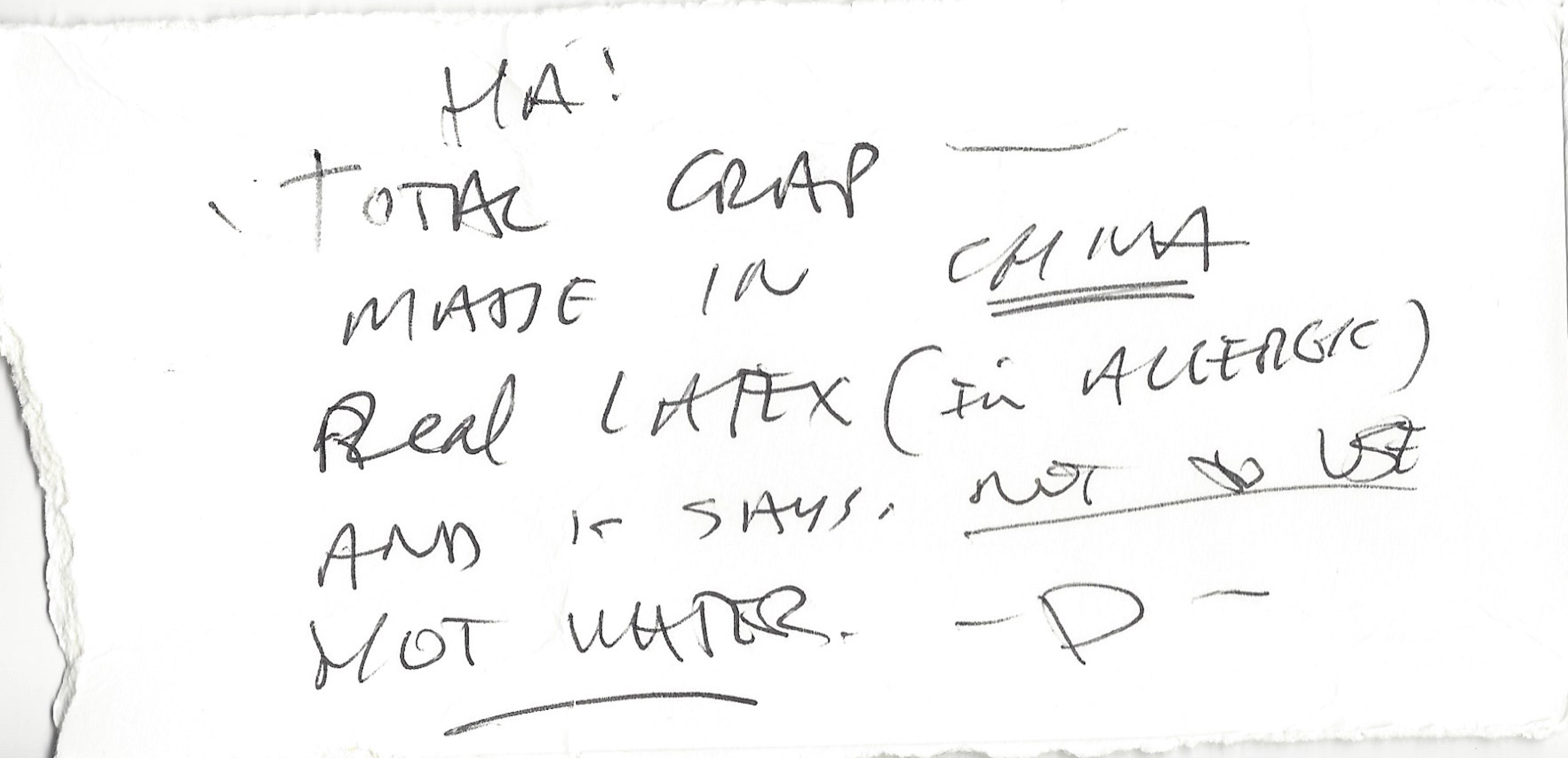 Douglas Clark Hot Water Bottle Box Portion Signed