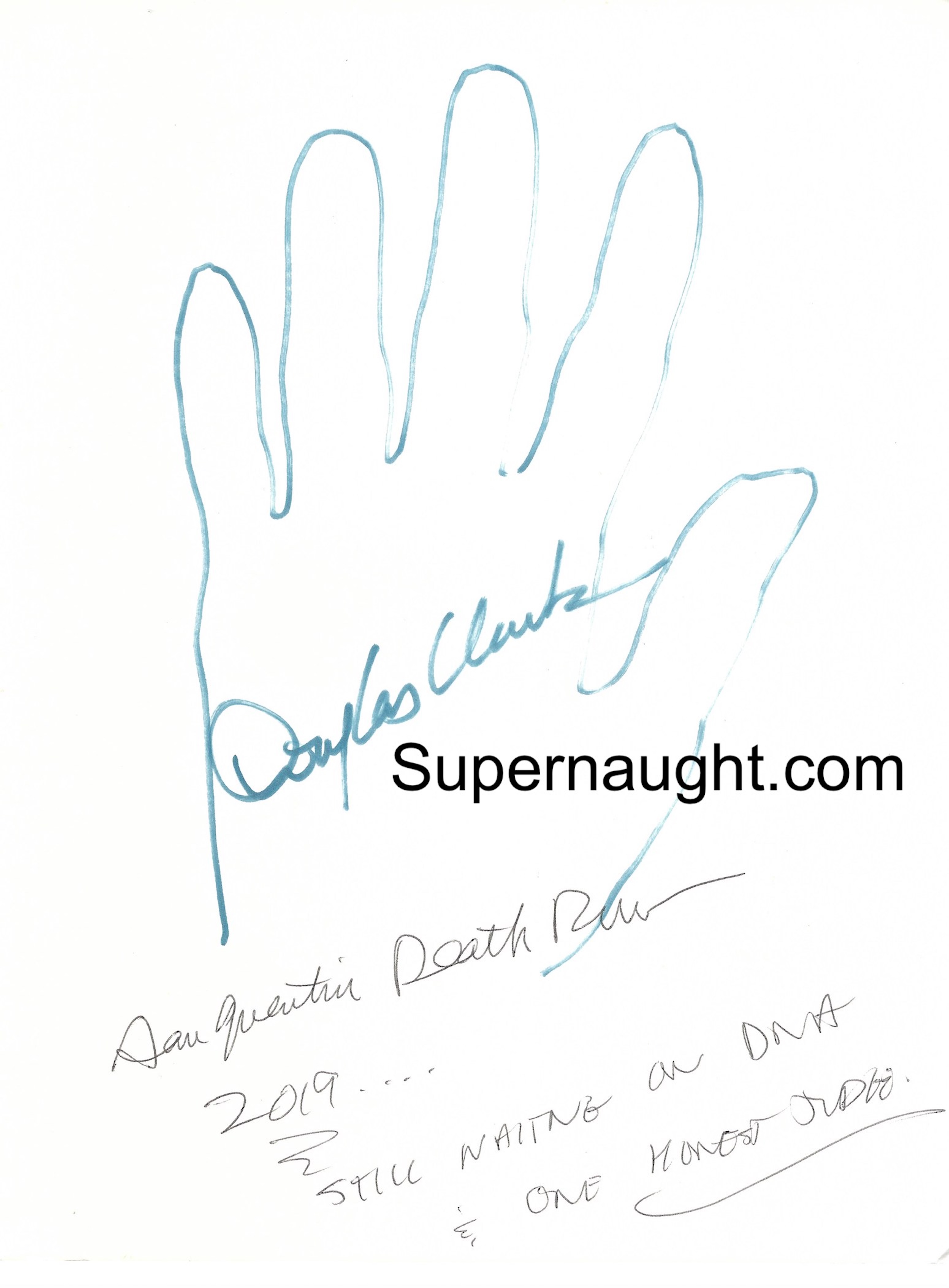 Douglas Clark Left Hand Tracing Autographed