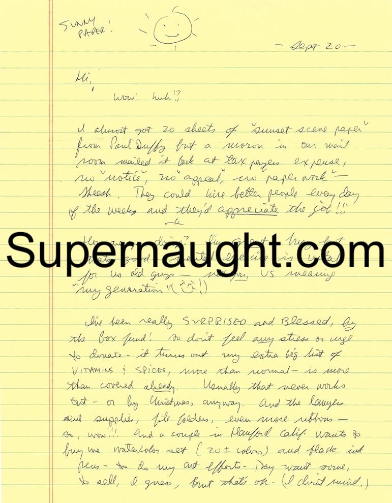 Douglas Clark Letter and Note Both Signed With Envelope