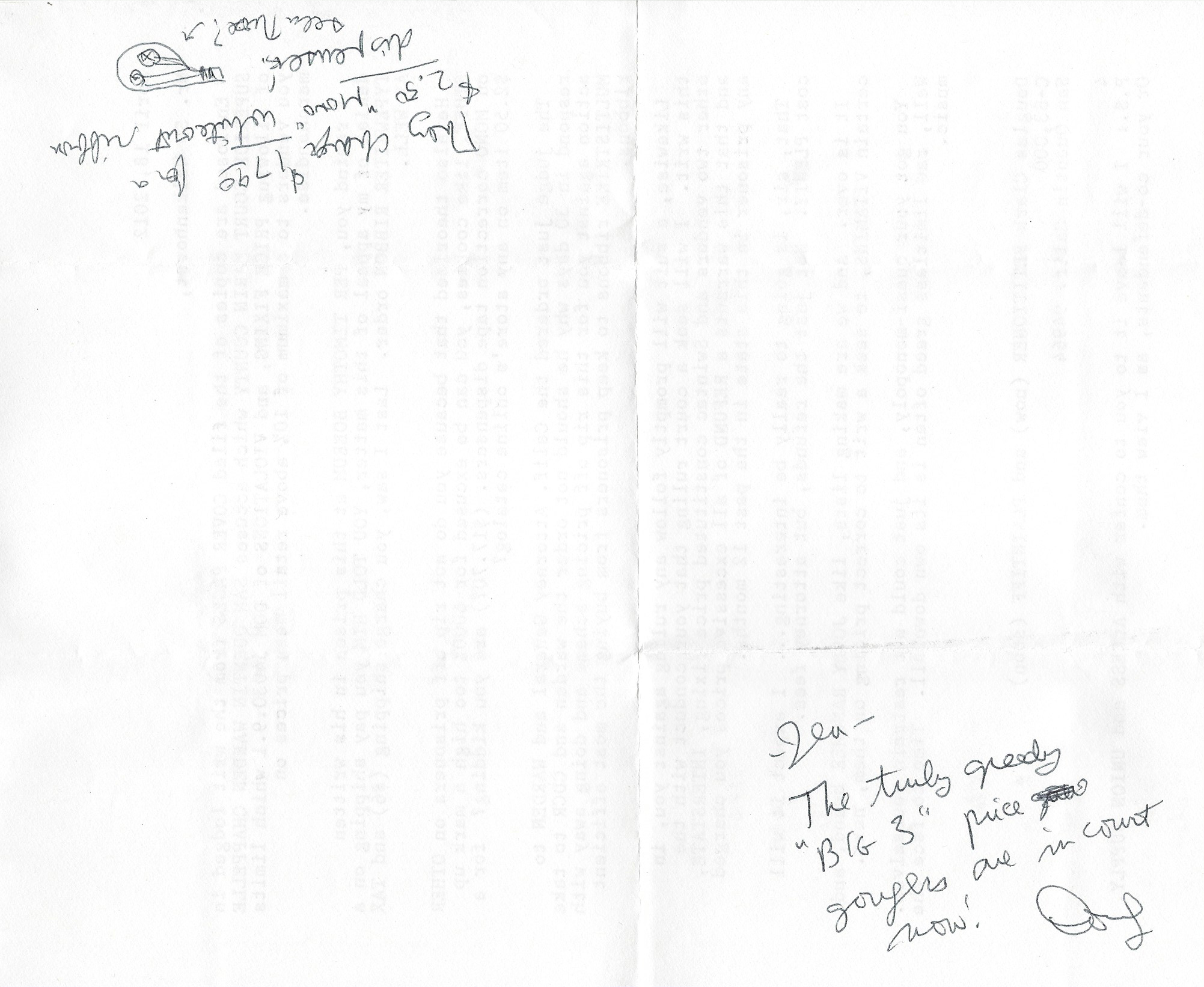 Douglas Clark Signed Card and Envelope Set Plus