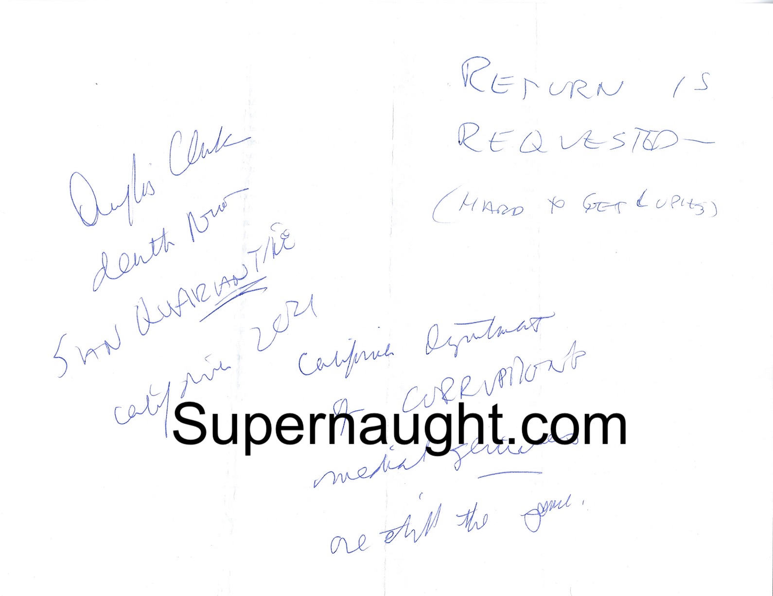 Douglas Clark Signed Mary Roach