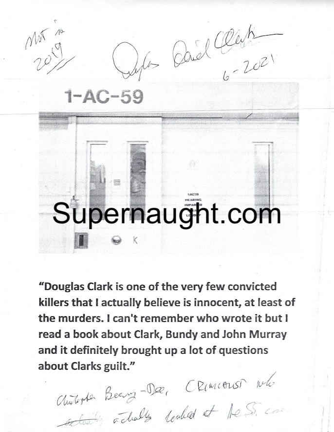 Douglas Clark Signed Photo and Note