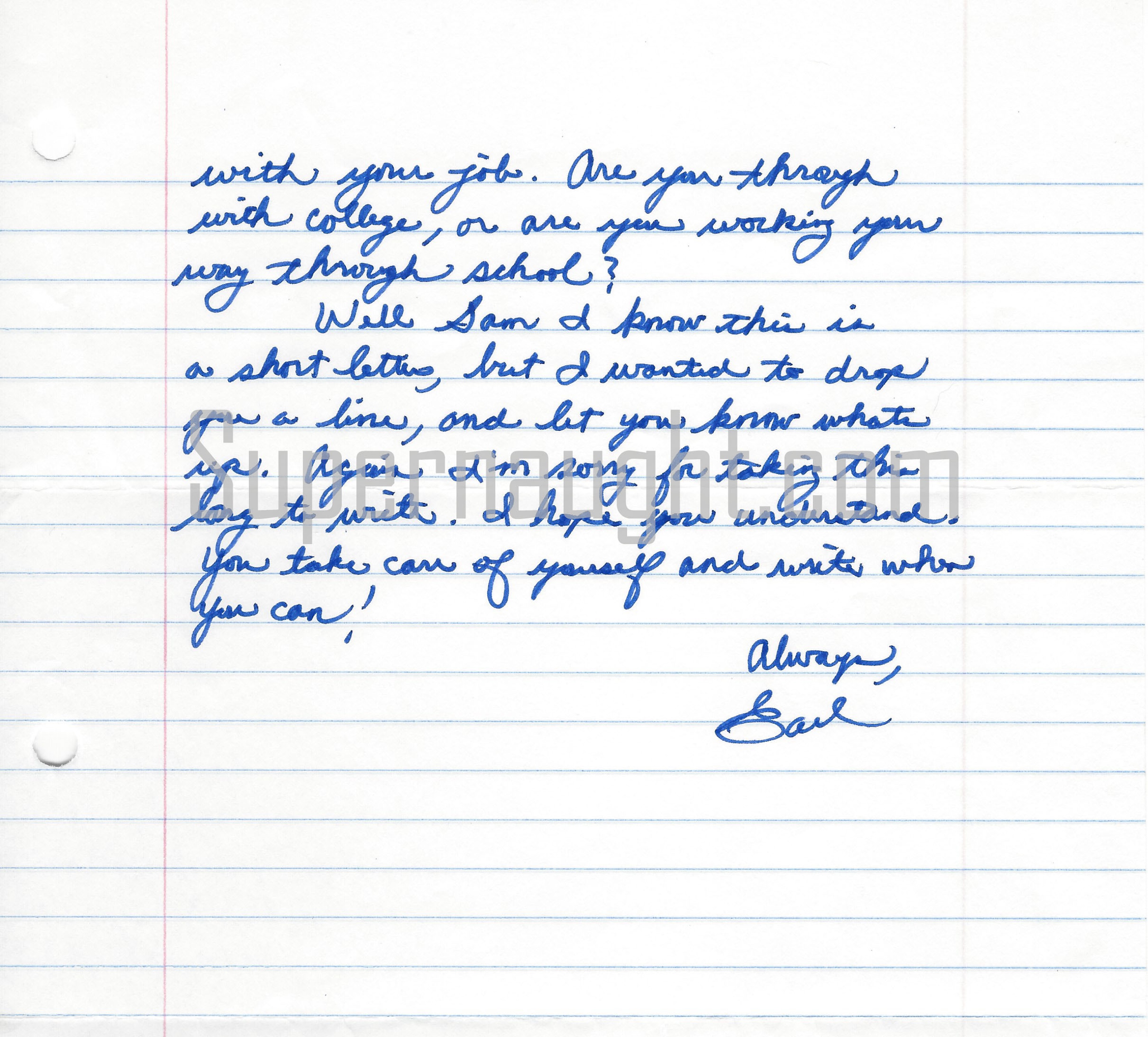 Earl Frederick Two Page Letter and Envelope Set Both Signed