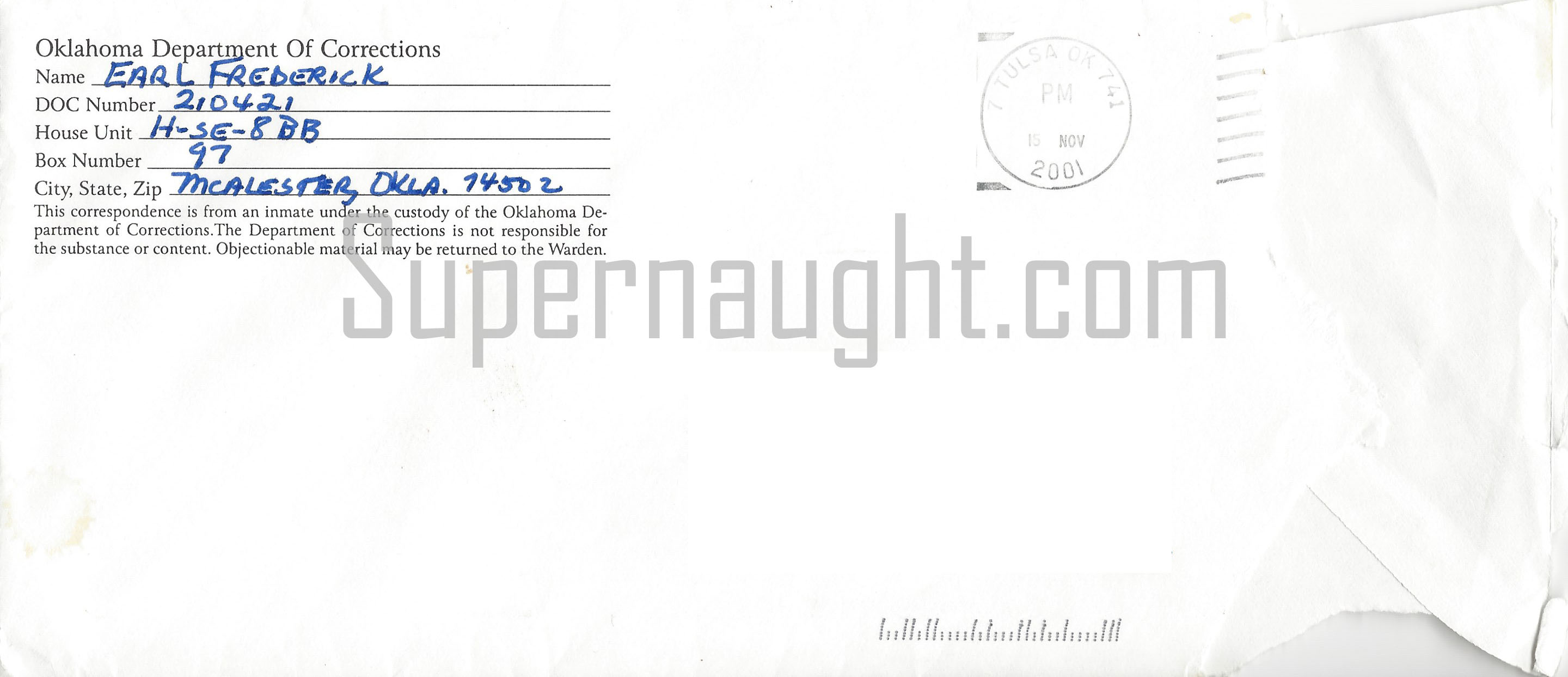 Earl Frederick Two Page Letter and Envelope Set Both Signed image 3