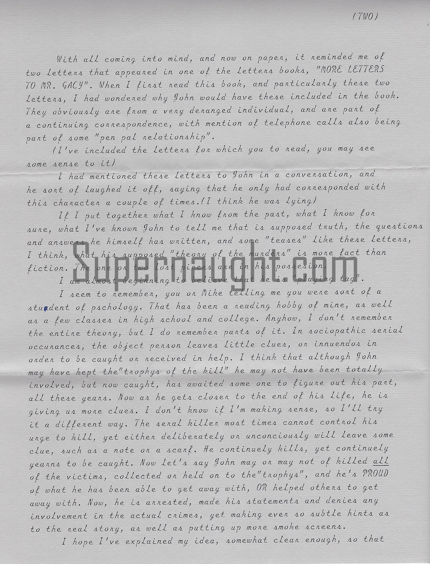 Ed Kasper John Wayne Gacy Nephew Signed Letter Playboy Magazine image 3