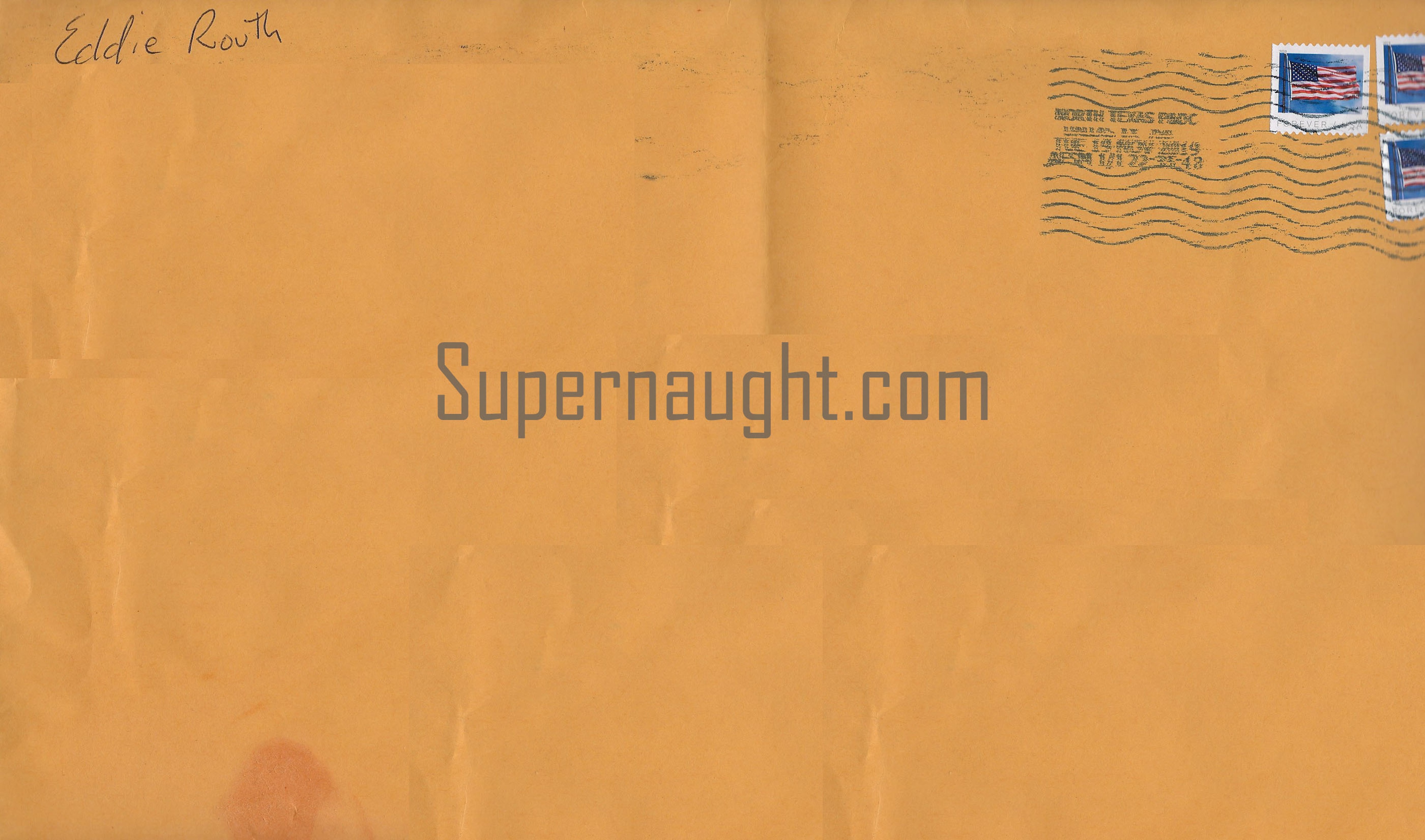 Eddie Routh Signed Envelope With Photo