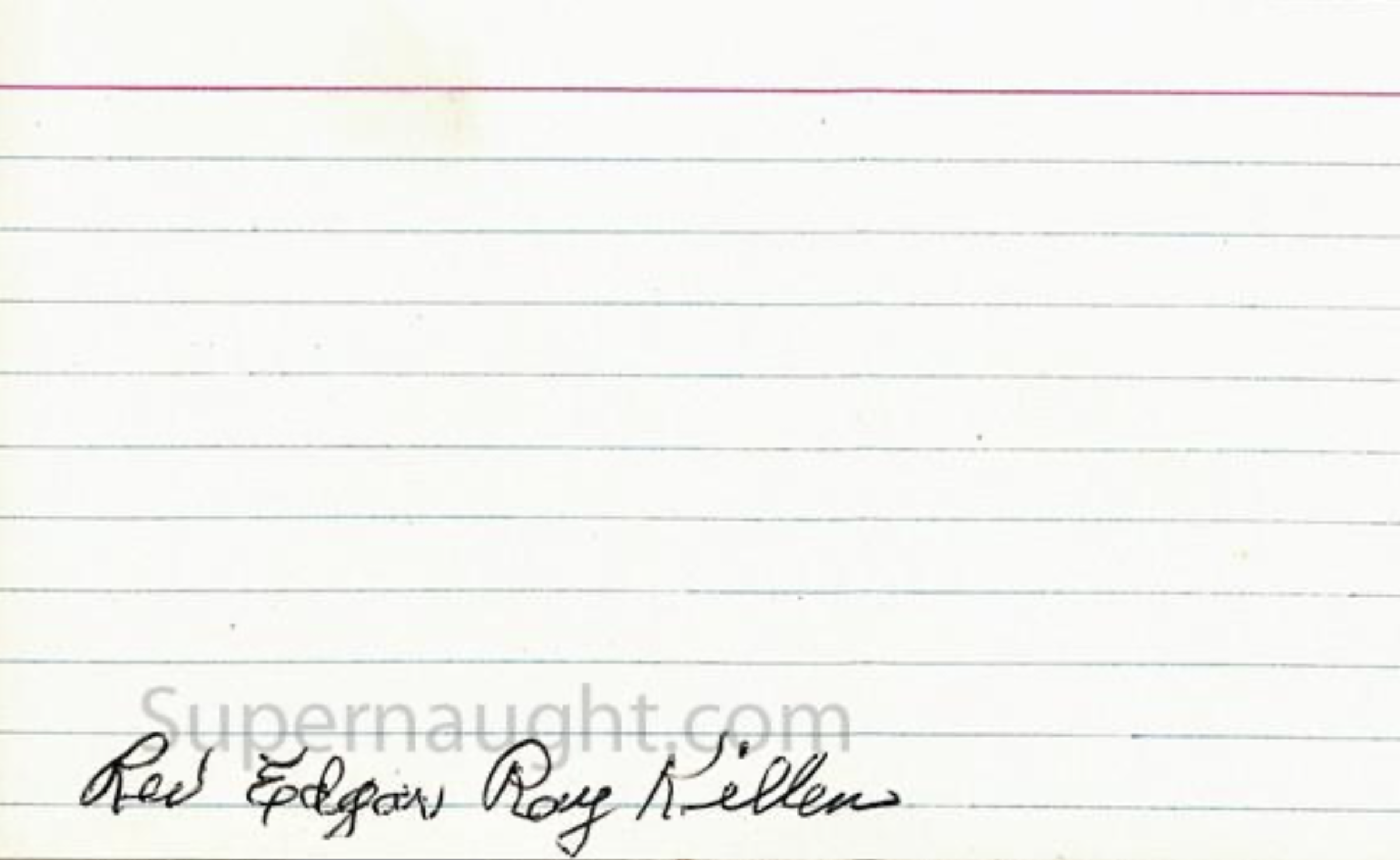 Edgar Ray Killen Index Card Signed Mississippi Burning