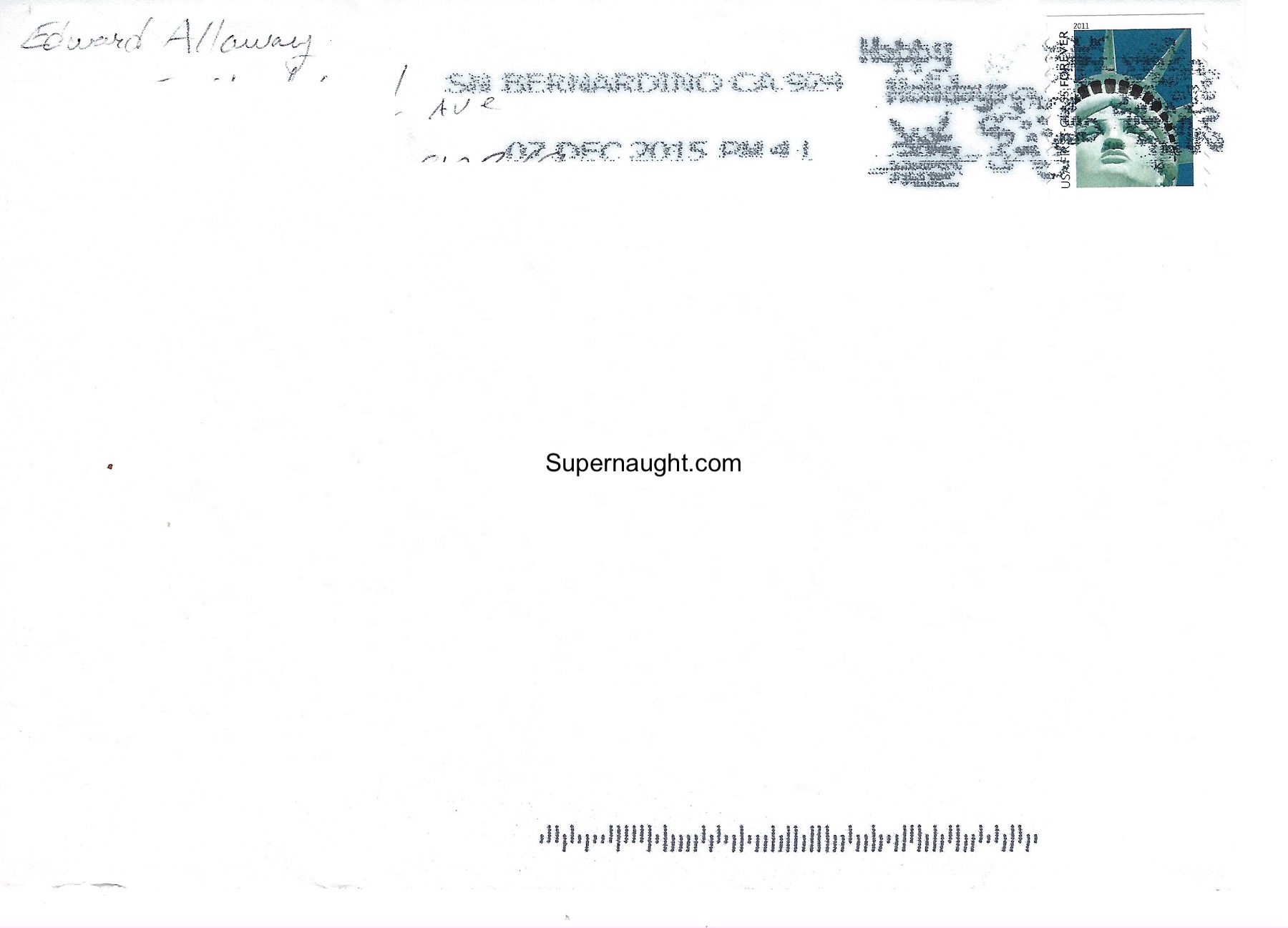 Edward Allaway Card and Envelope Set Both Signed image 2
