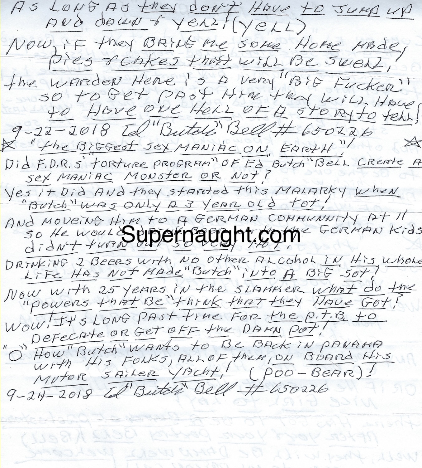 Edward Bell Why Not Butch Signed Poem image 2