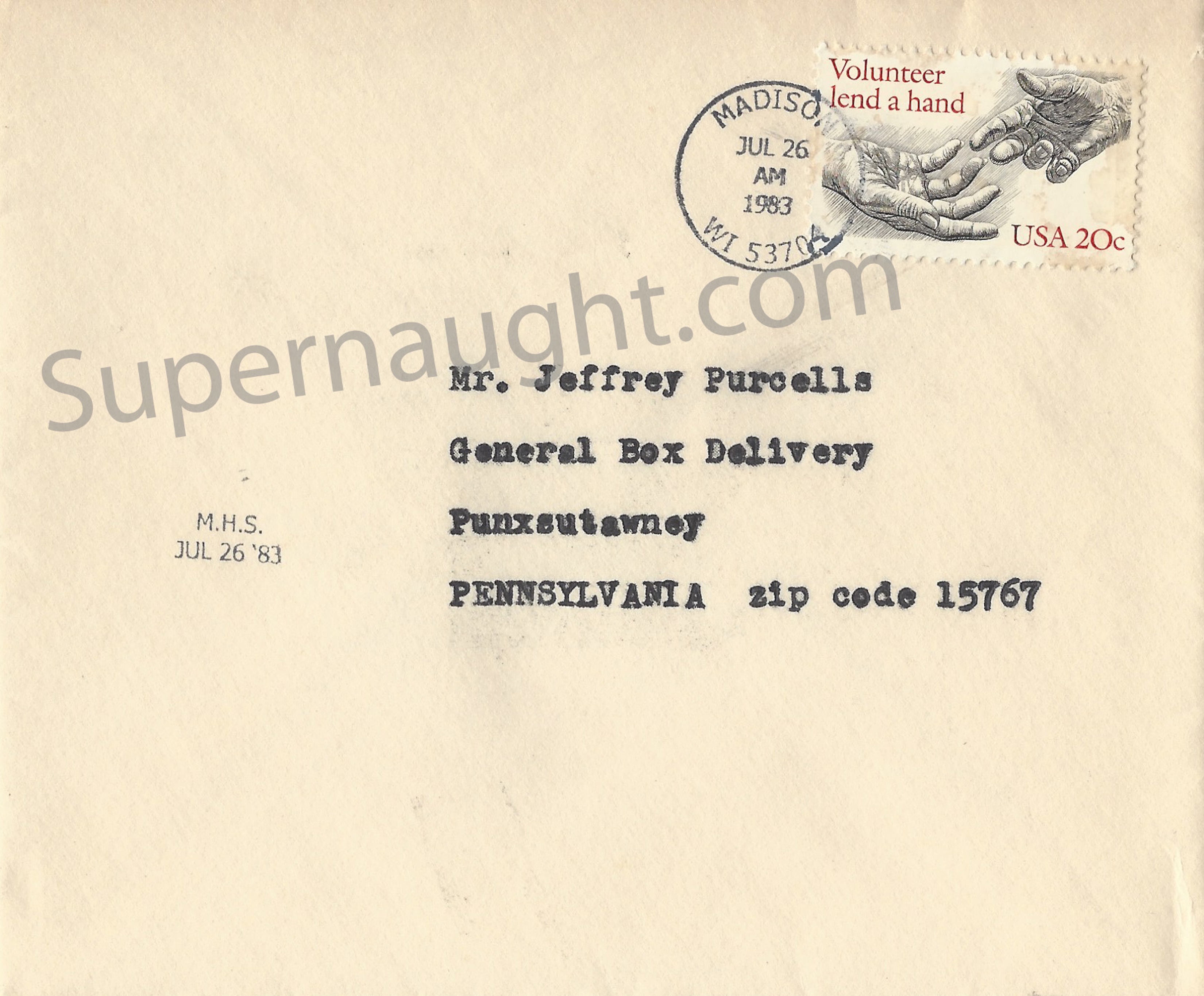 Edward Gein Greeting Card Signed with Envelope image 5