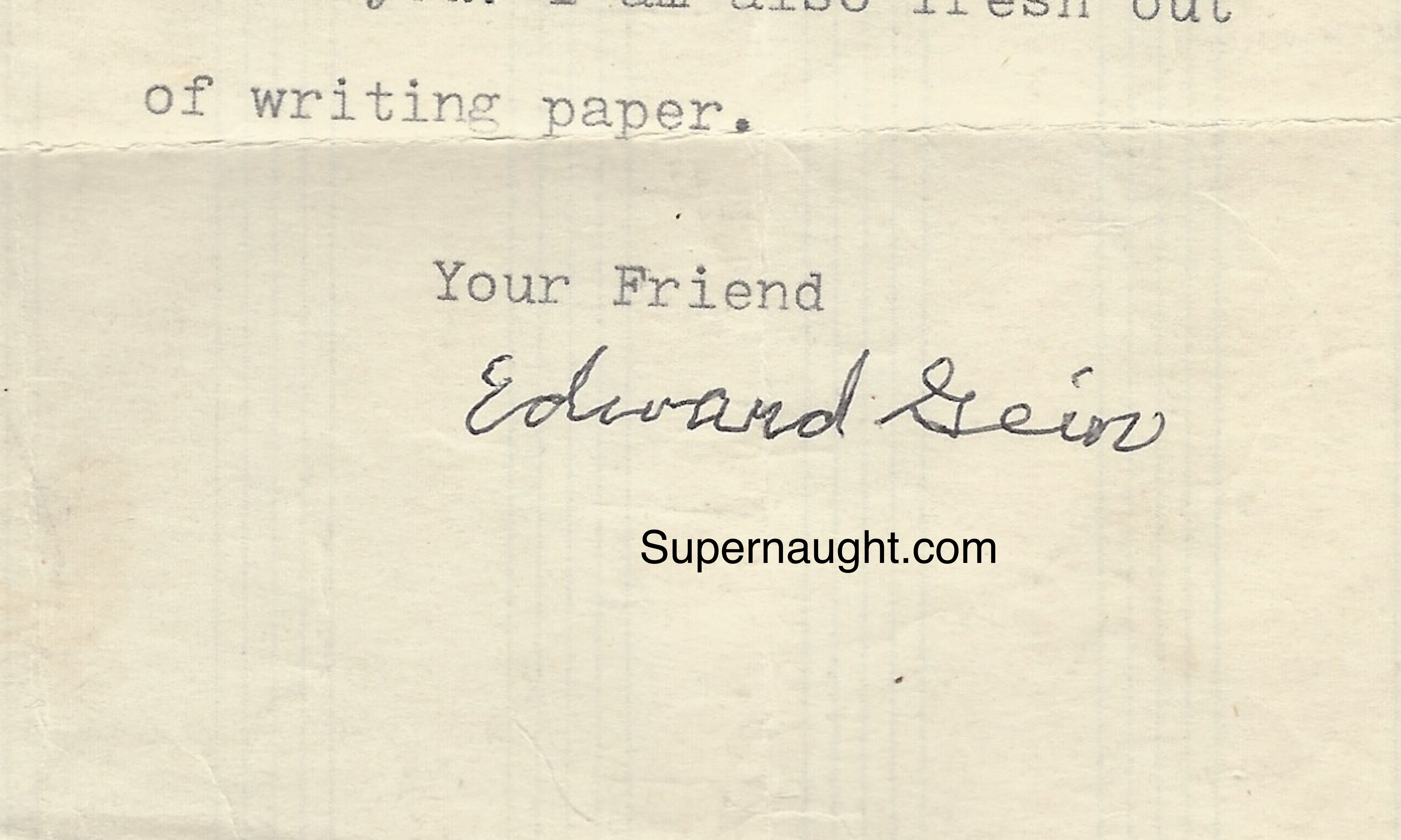 Edward Gein Letter Signed with Envelope Set image 2