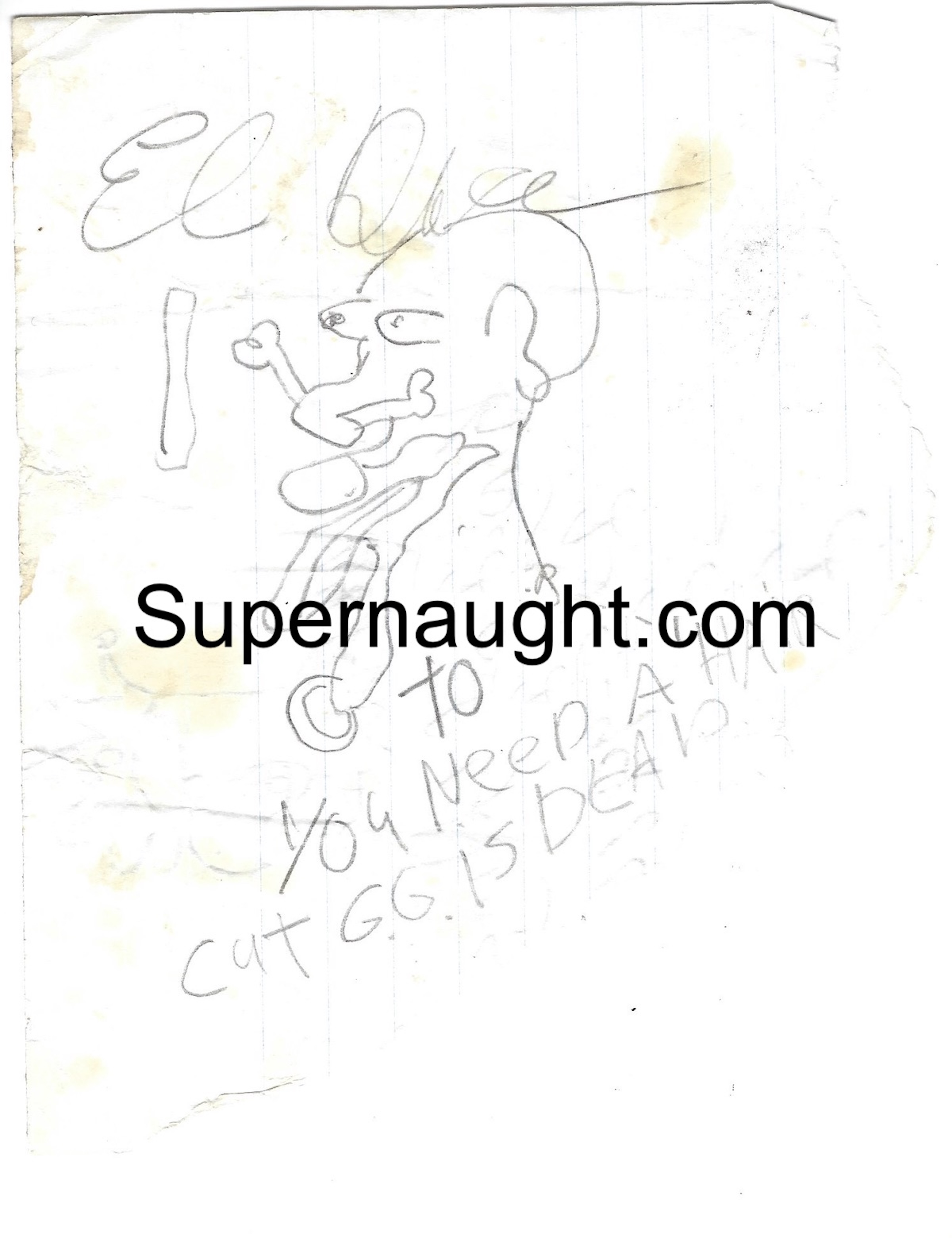 El Duce Mentors GG is Dead Two Sided Doodle Signed