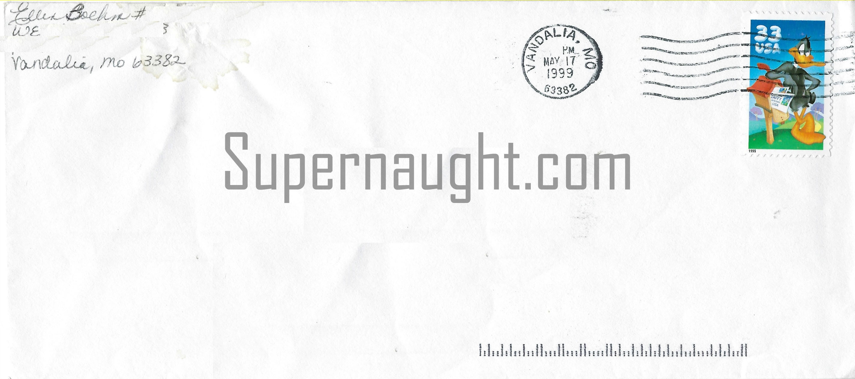 Ellen Boehm Signed Envelope