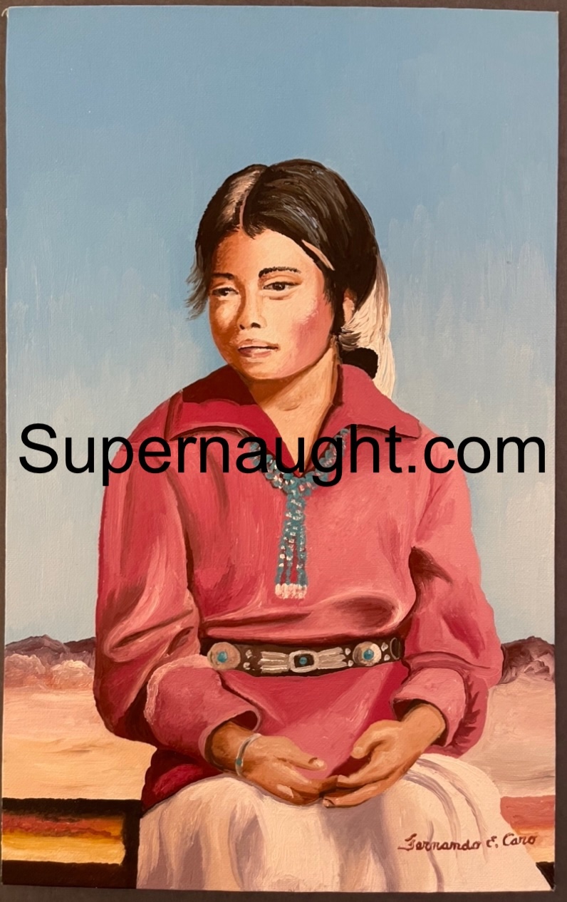 Fernando Caro Native American Female Painting