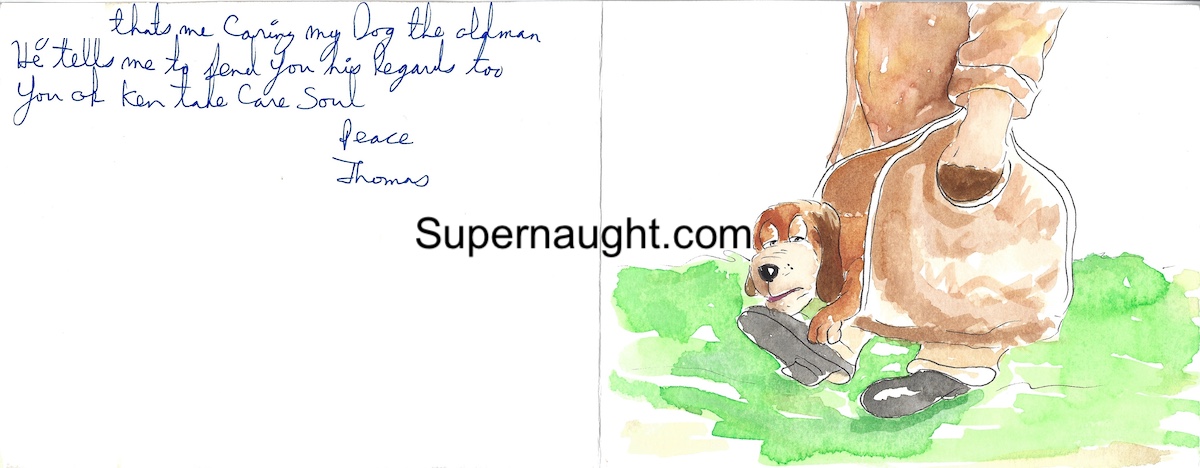 Ferril Mickens Hand Painted Card Signed by Thomas Drews image 2