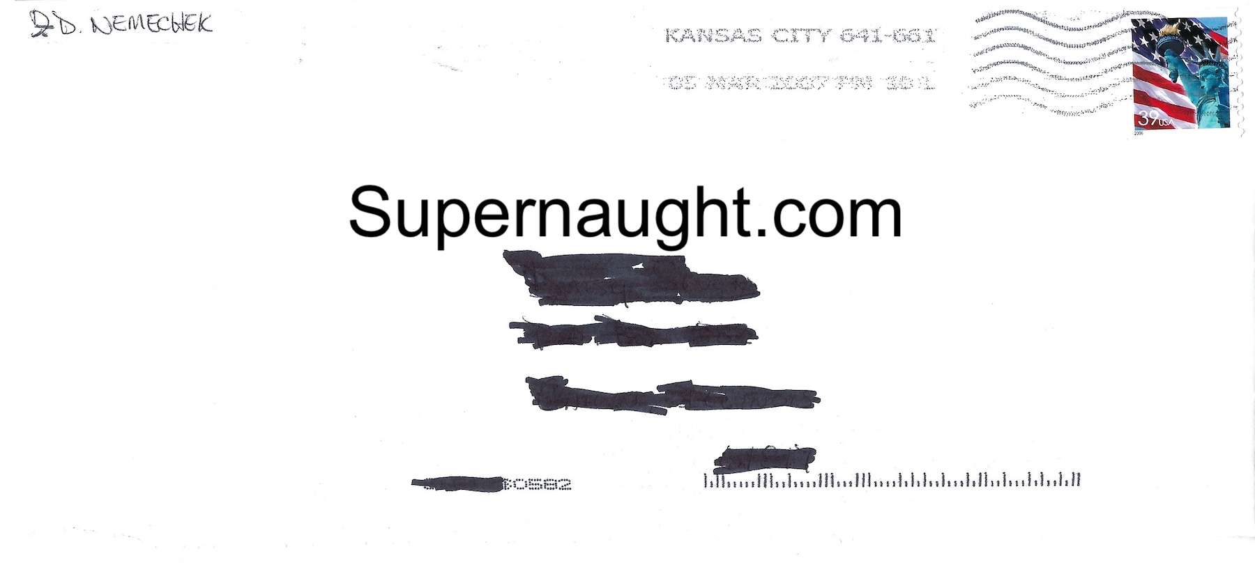 Francis Nemechek Letter and Envelope Set Signed image 3