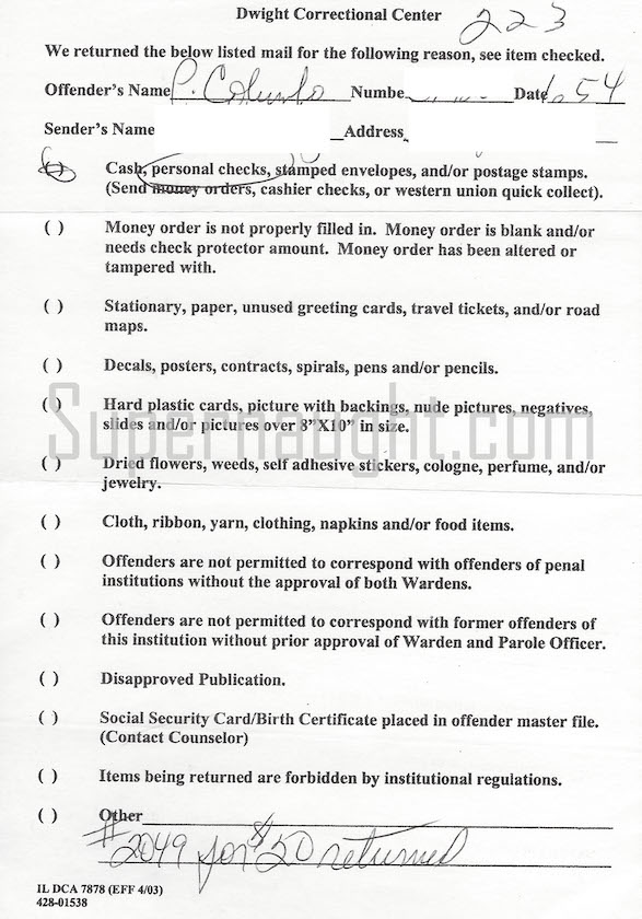 Frank Deluca Signed Letter and Patricia Columbo Refusal image 2
