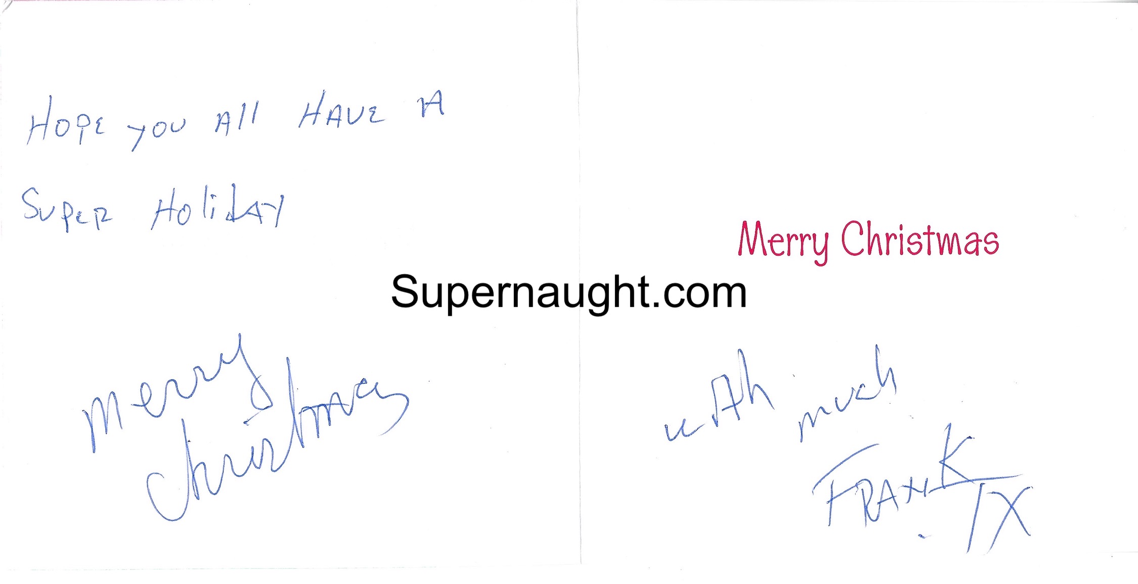 Frank Reichard Christmas Card And Envelope Set Both Signed