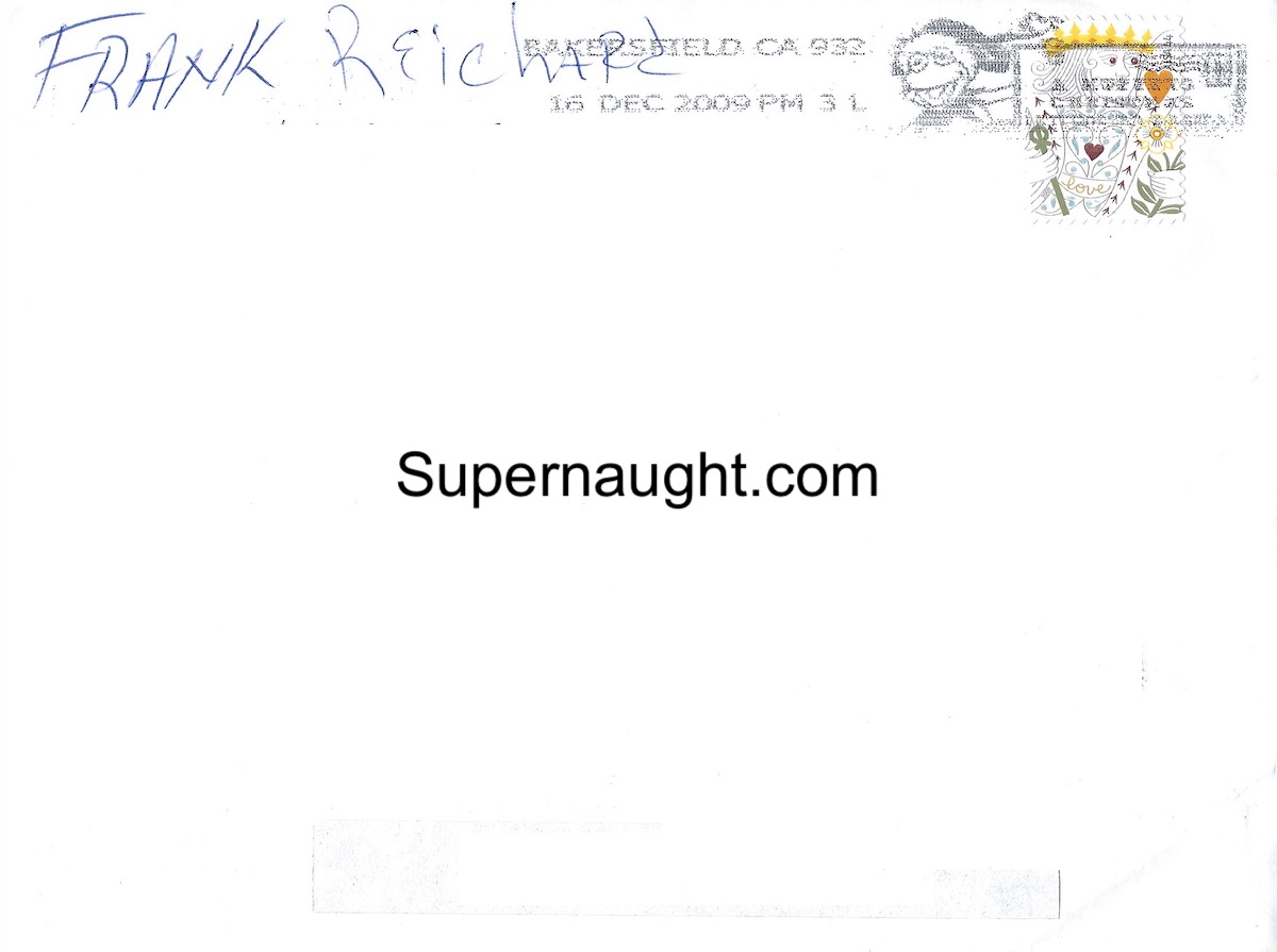 Frank Reichard Christmas Card And Envelope Set Both Signed image 3