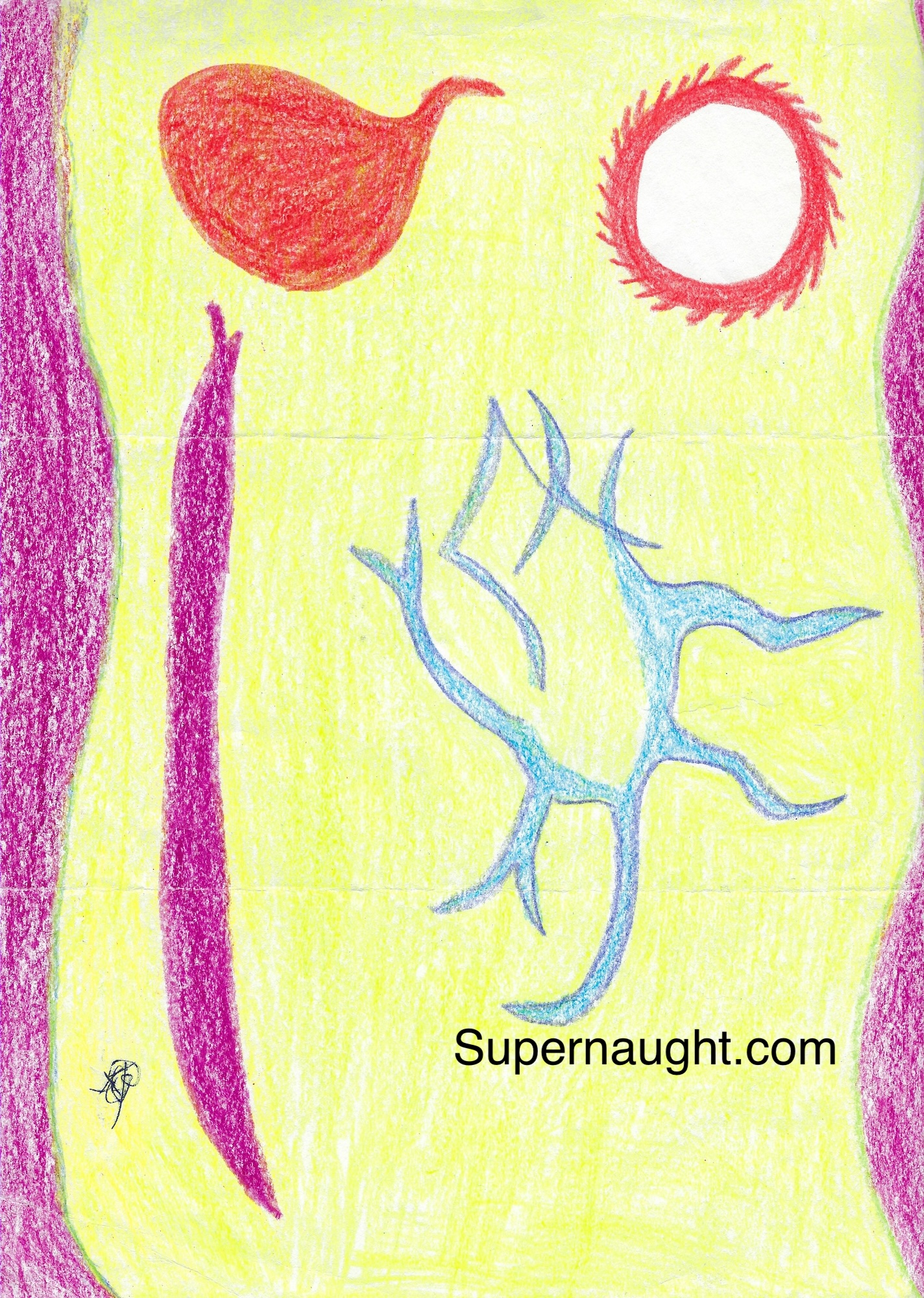 Frank Reichard Signed Abstract Drawing