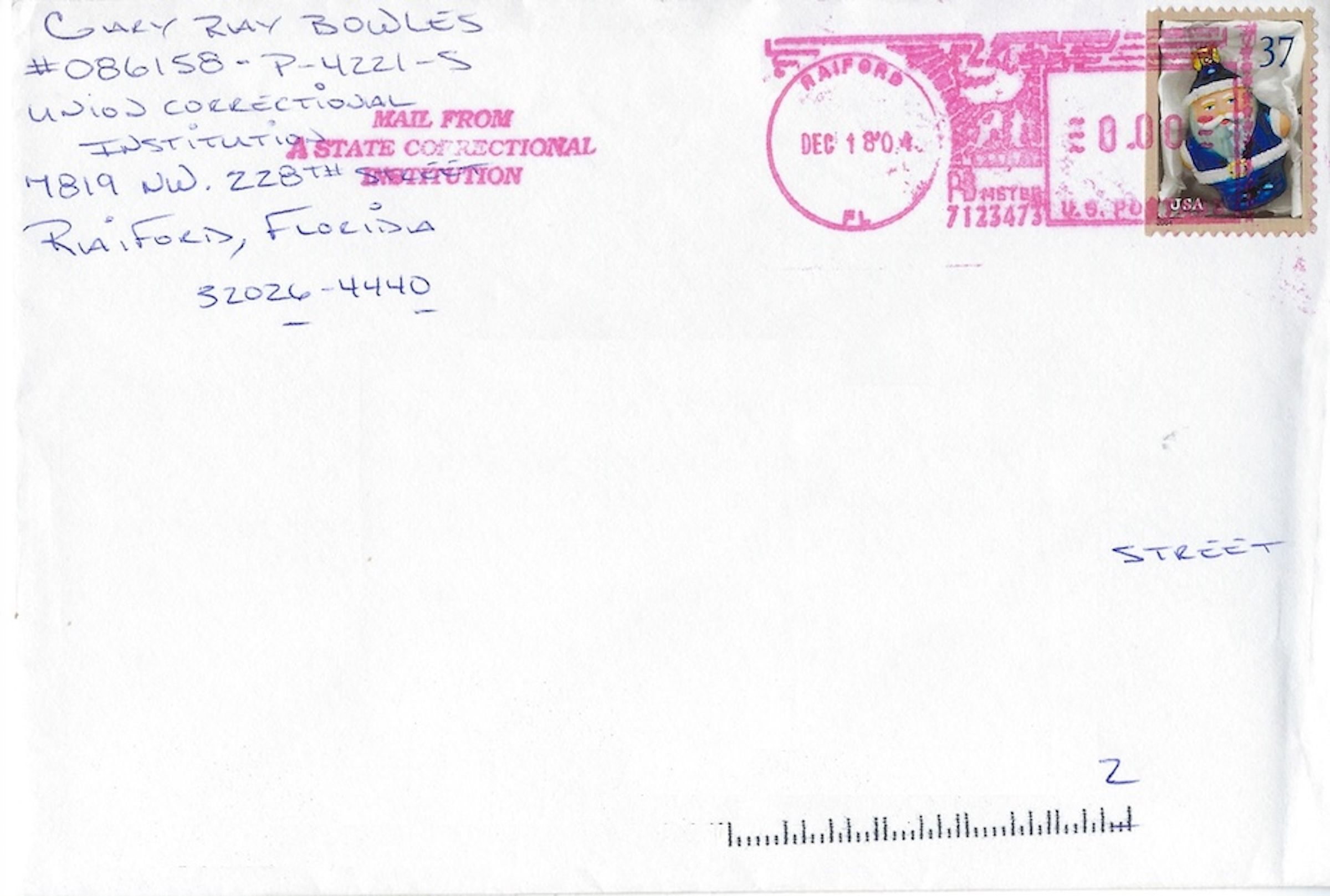 Gary Bowles Christmas Card and Envelope Set Both Signed image 3