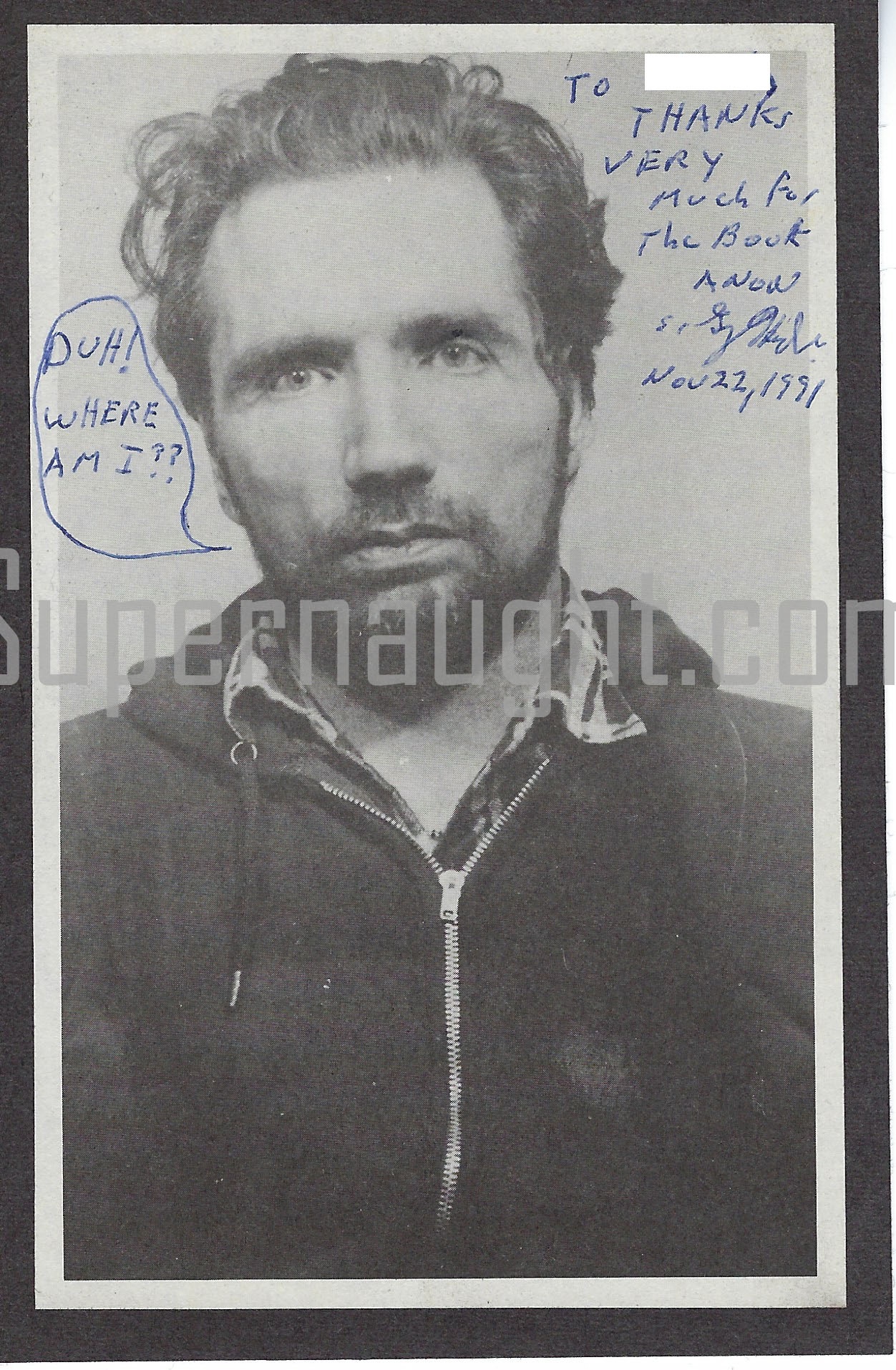Gary Heidnik Photo Signed with Notated Newspaper Article