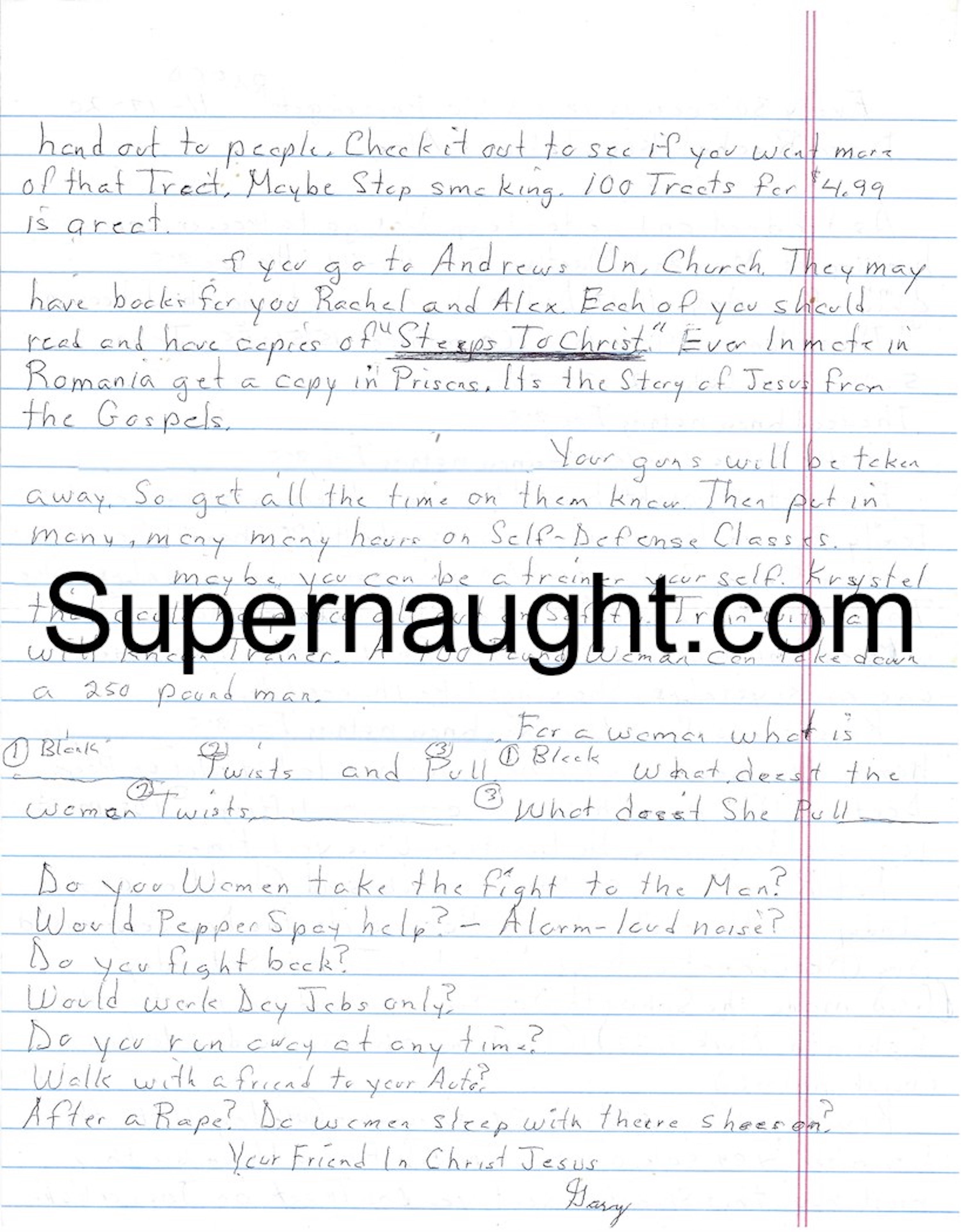 Gary Ridgway Handwritten Two Page Letter Signed