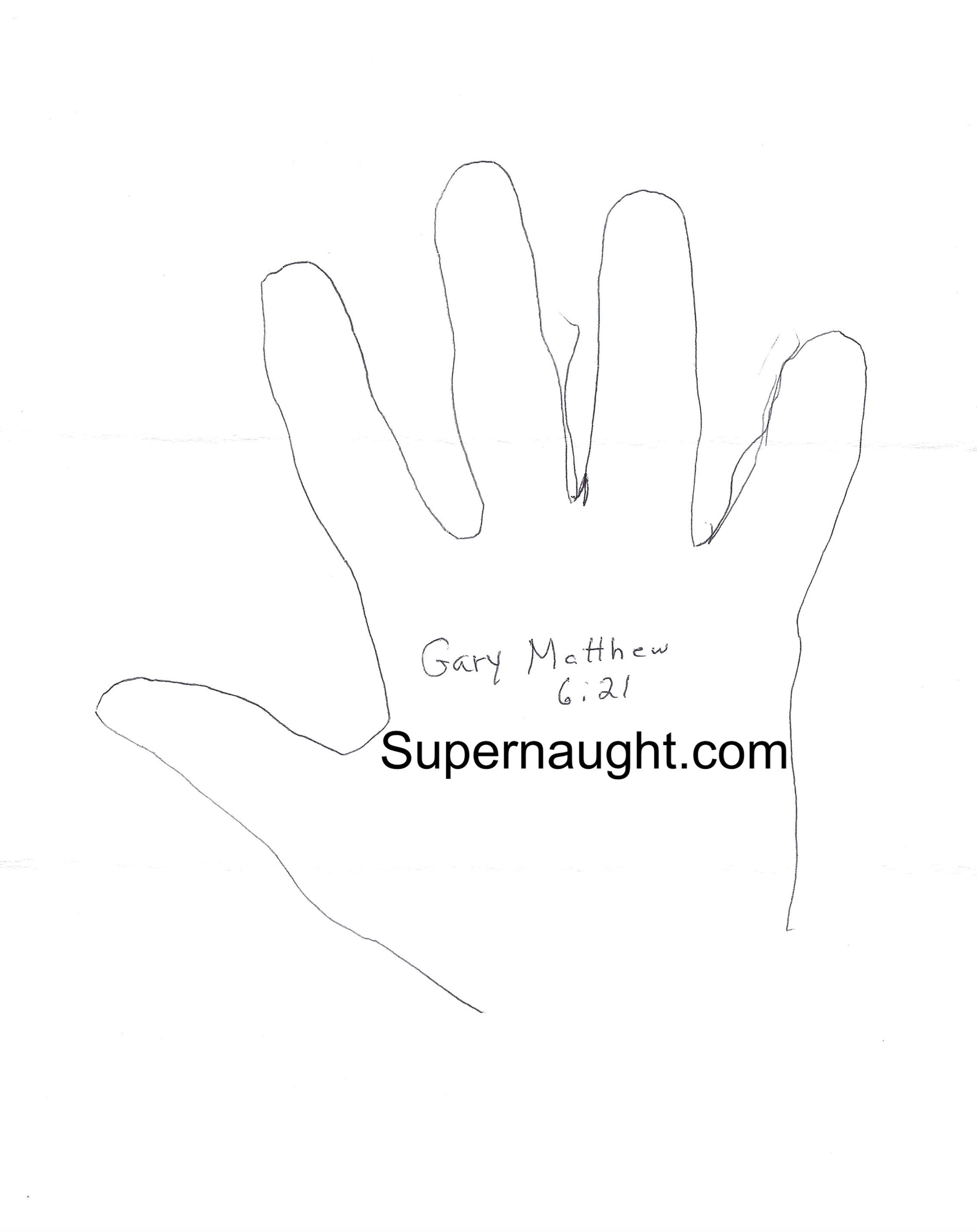 Gary Ridgway Signed Hand Tracing