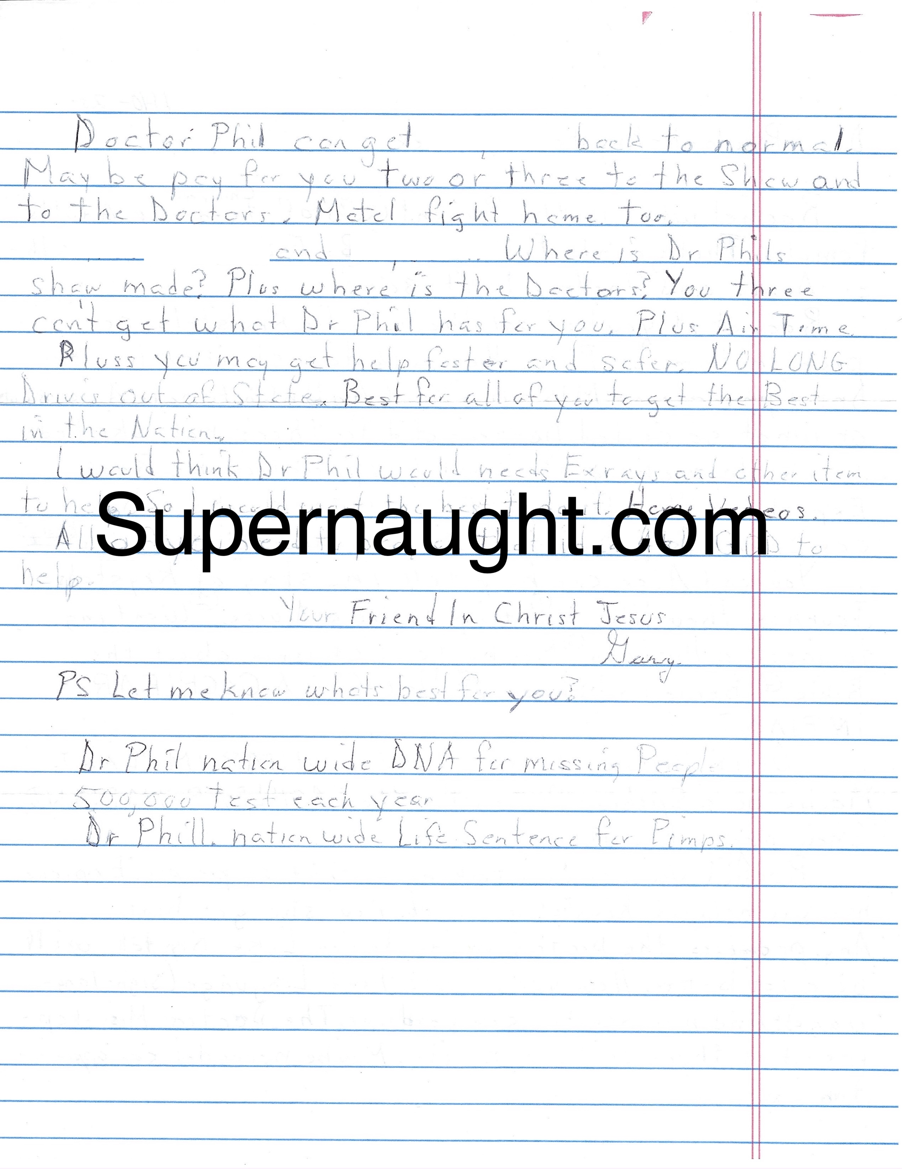 Gary Ridgway Signed Two Page Letter