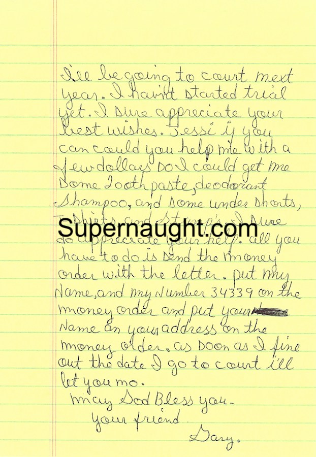Gary Sinegal Pre Conviction Letter and Envelope Set Both Signed image 2