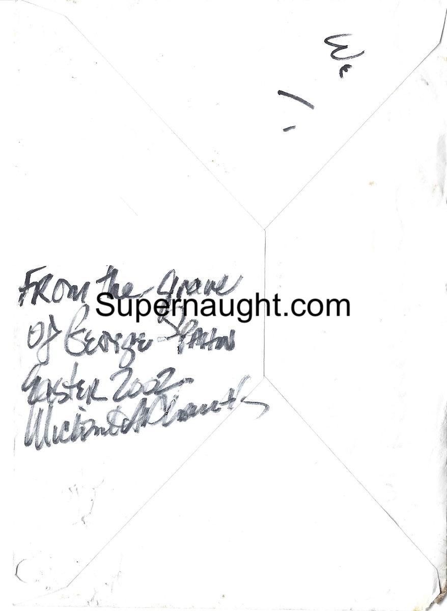 George Spahn Grave Polaroid with Artwork Envelope Signed image 2