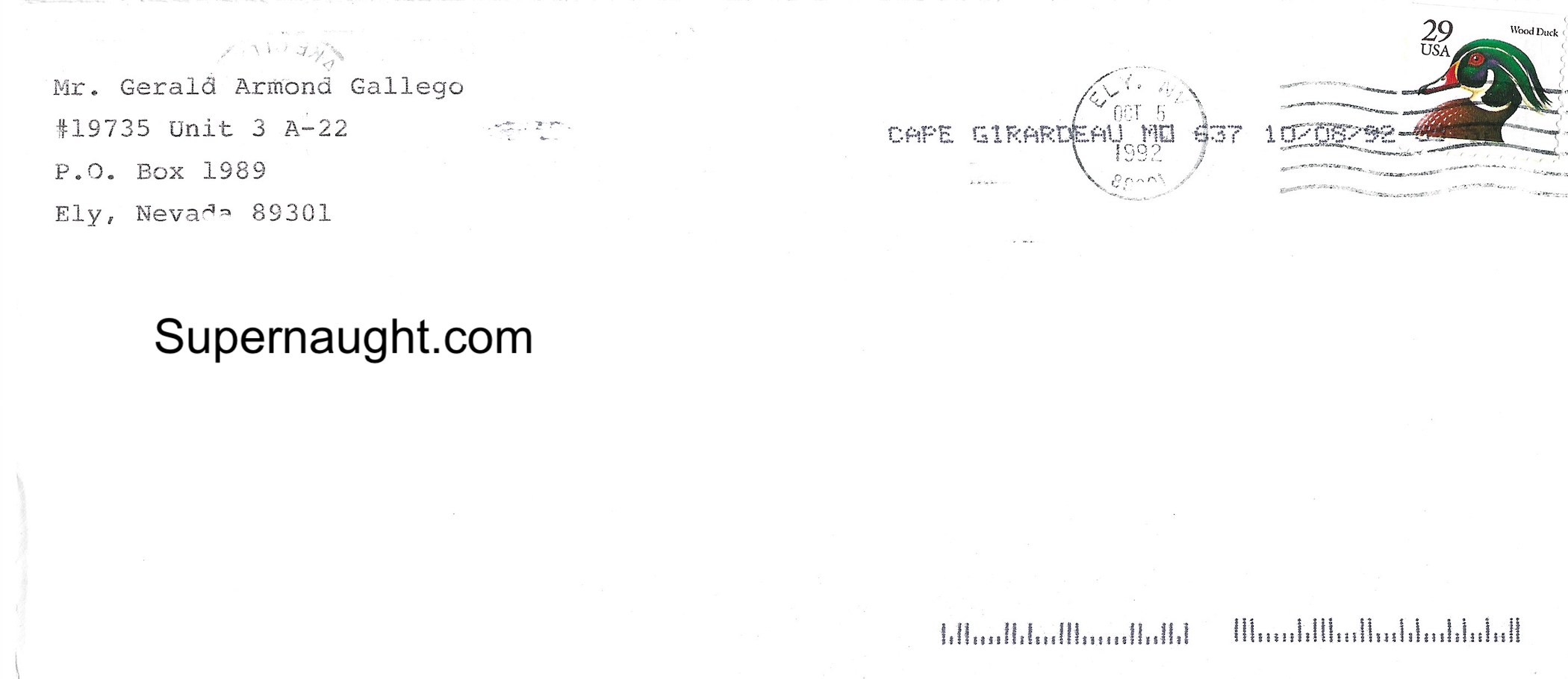 Gerald Gallego Signed Letter with Envelope image 2