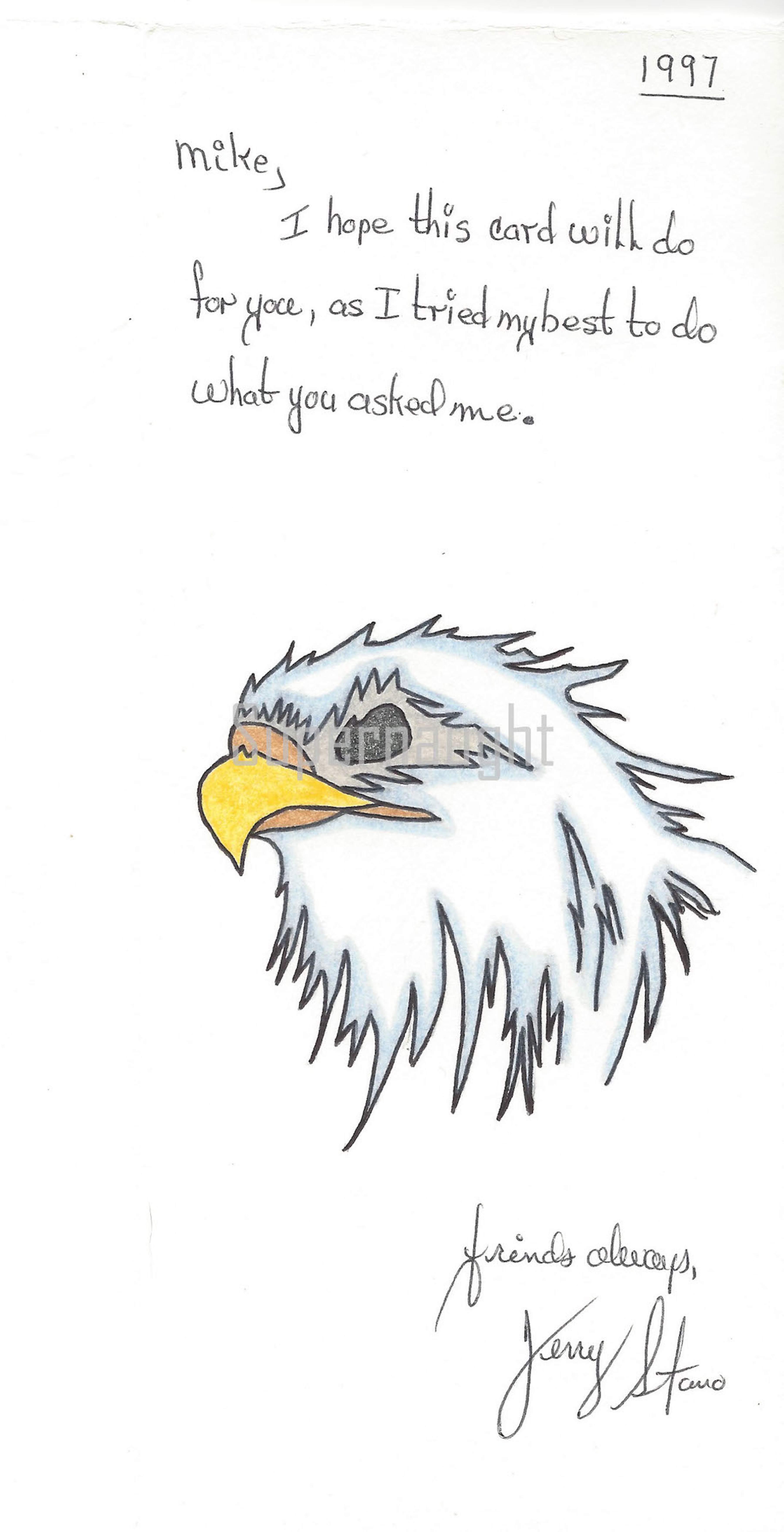 Gerald Stano Signed Greeting Card Artwork image 2
