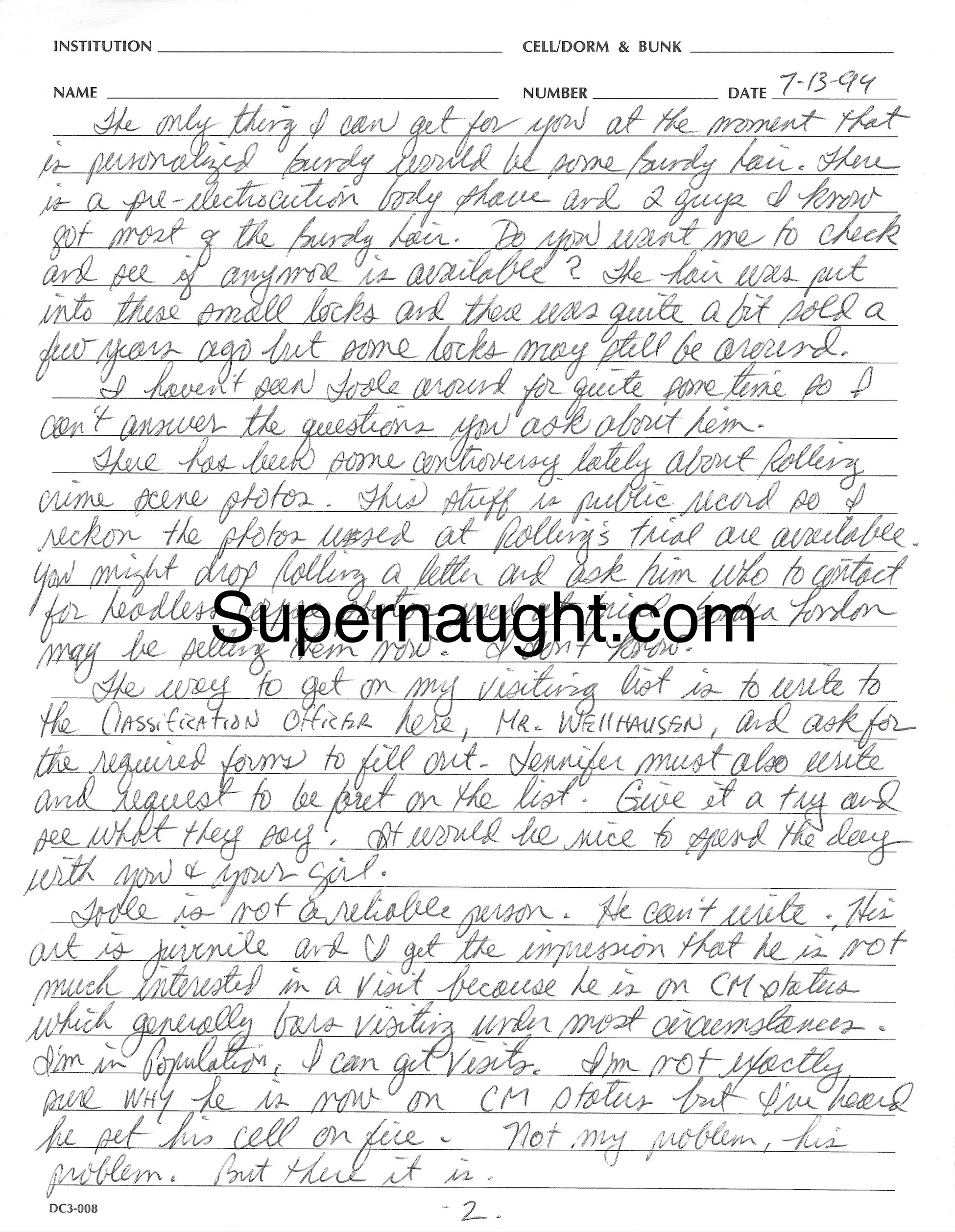 Gerard John Schaefer Letter Signed Twice image 3