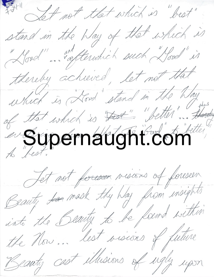 Glenn Helzer Three Pages of Handwritten Notes on Justin Helzer Document image 2