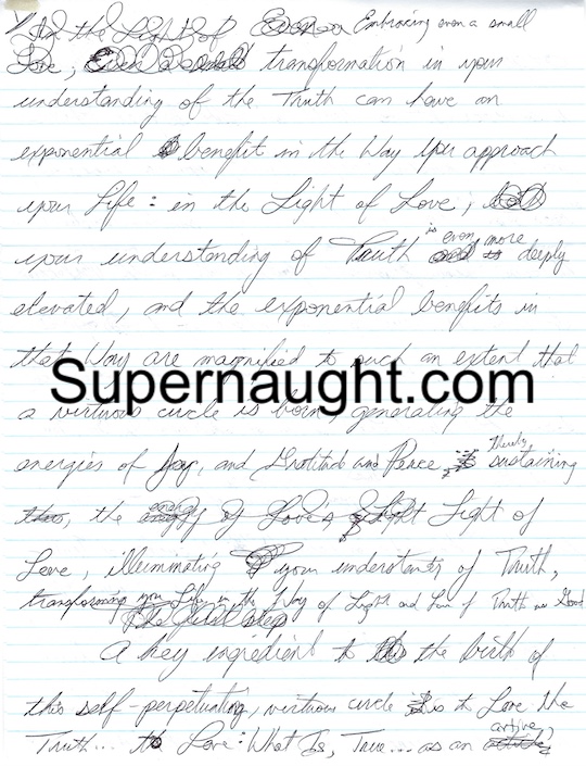 Glenn Helzer Four Pages of Handwritten Notes