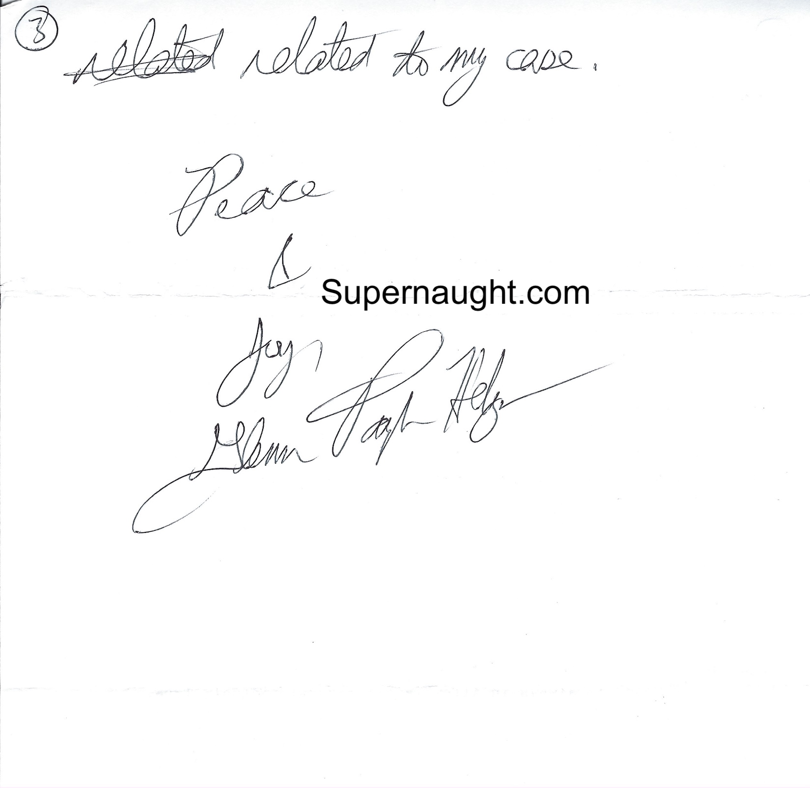 Glenn Helzer Letter and Envelope Set Both Signed
