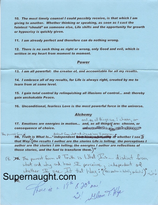 Glenn Helzer Living Principles of True Magic Signed