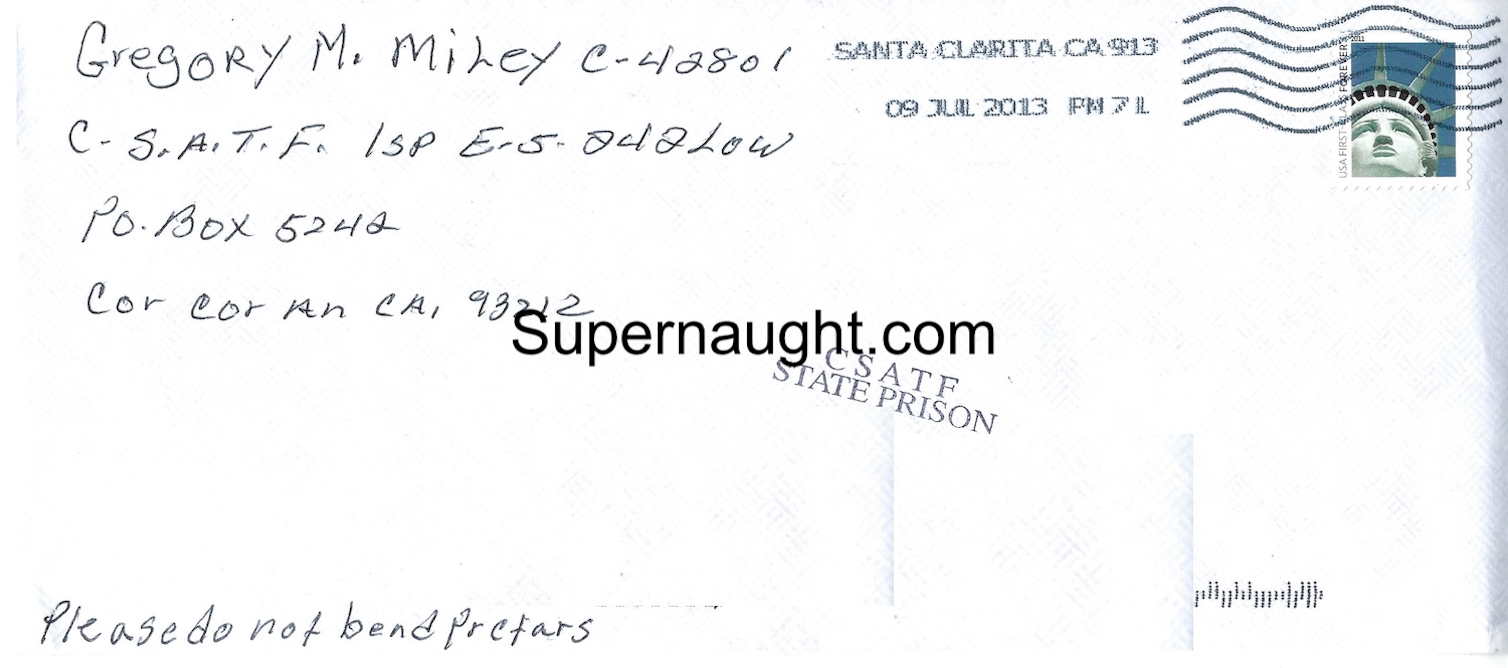 Greg Miley Letter and Signed Envelope image 2