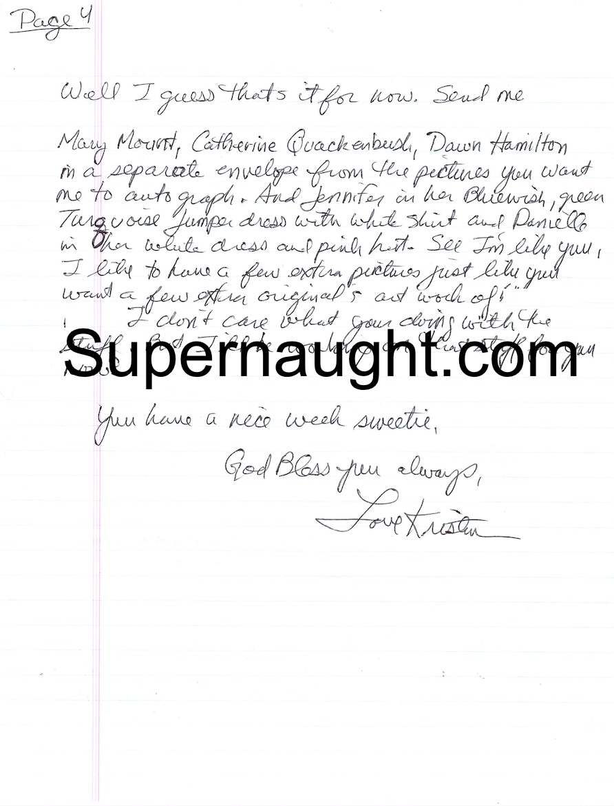 Hadden Clark Alter Ego Kristen Letter and Envelope Artwork Set Both Signed image 2